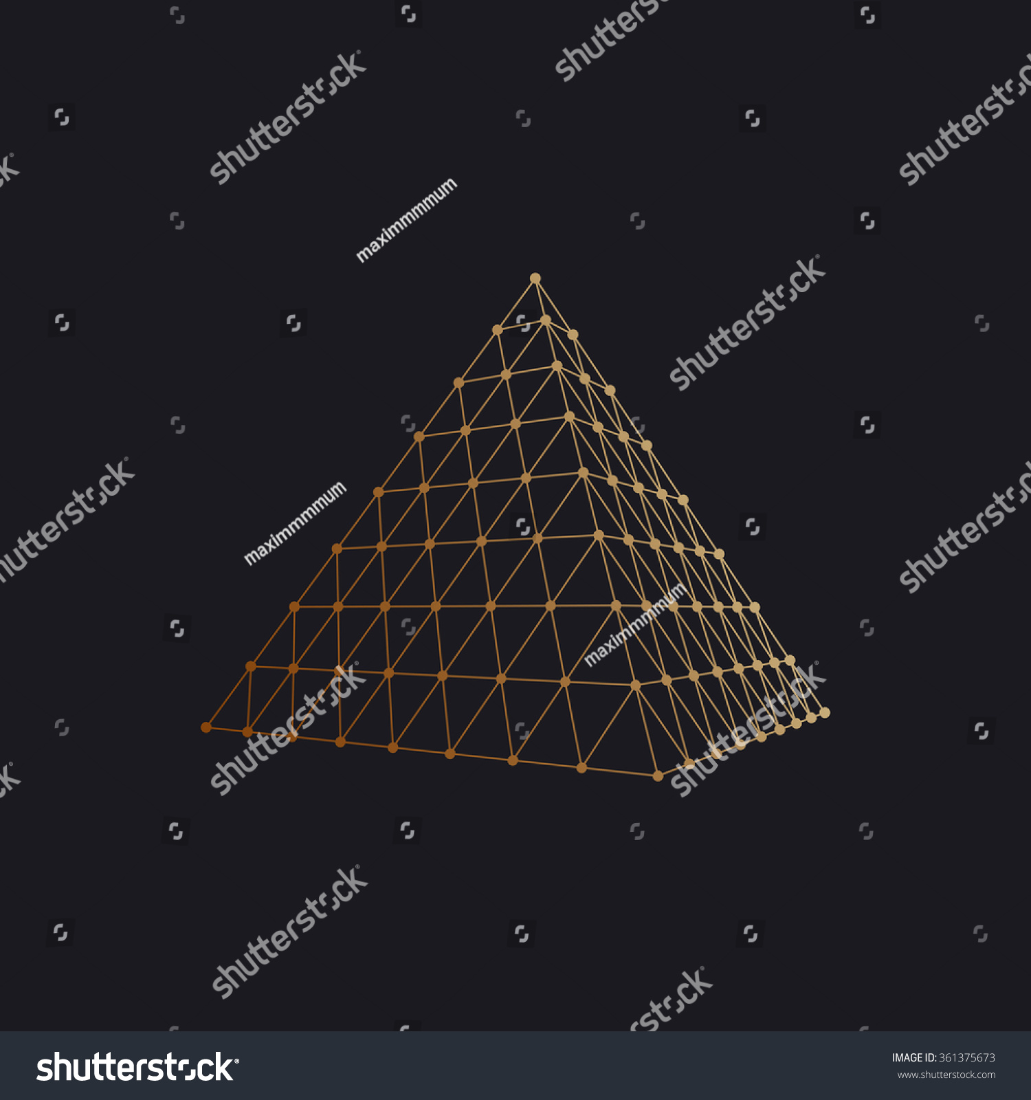 Polygonal pyramid. Vector illustration with - Royalty Free Stock Vector ...