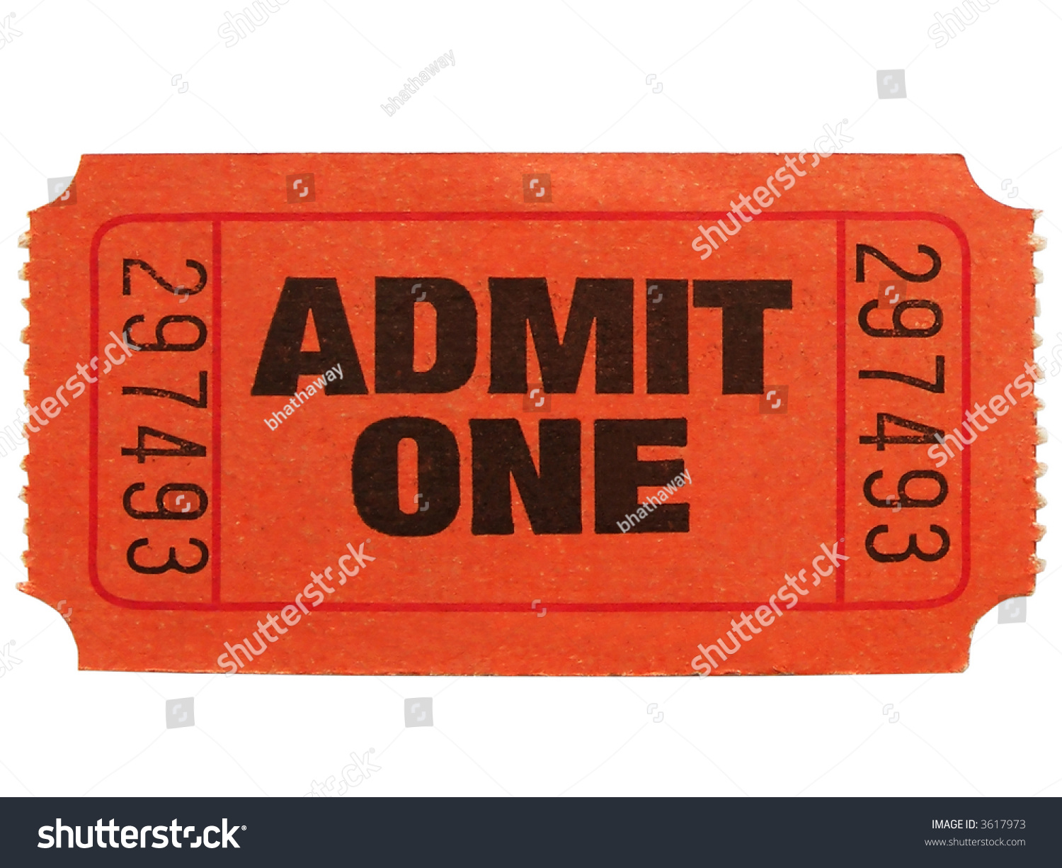 Admit one ticket #3617973