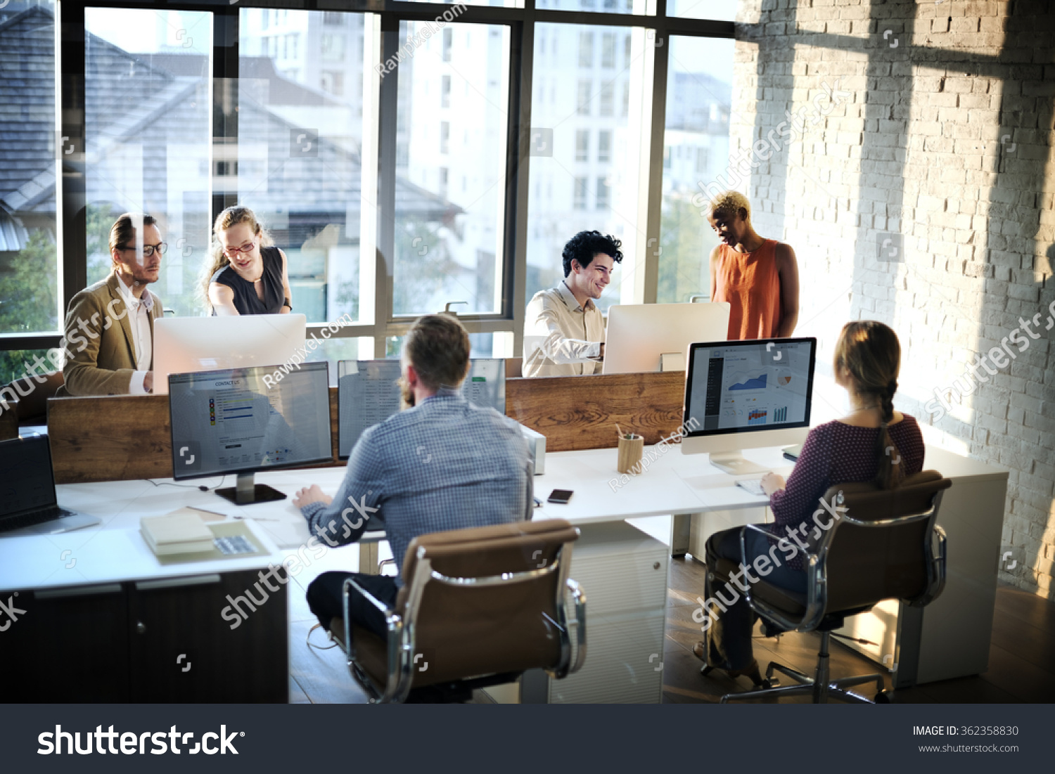Business People Meeting Discussion Working Office Concept #362358830