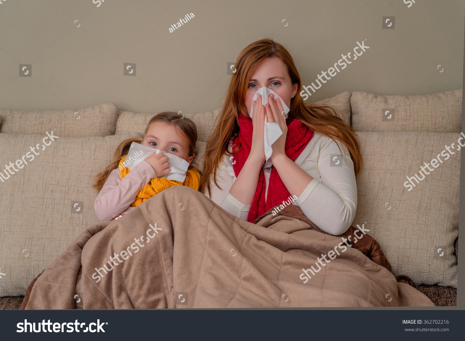 family flu season at home #362702216