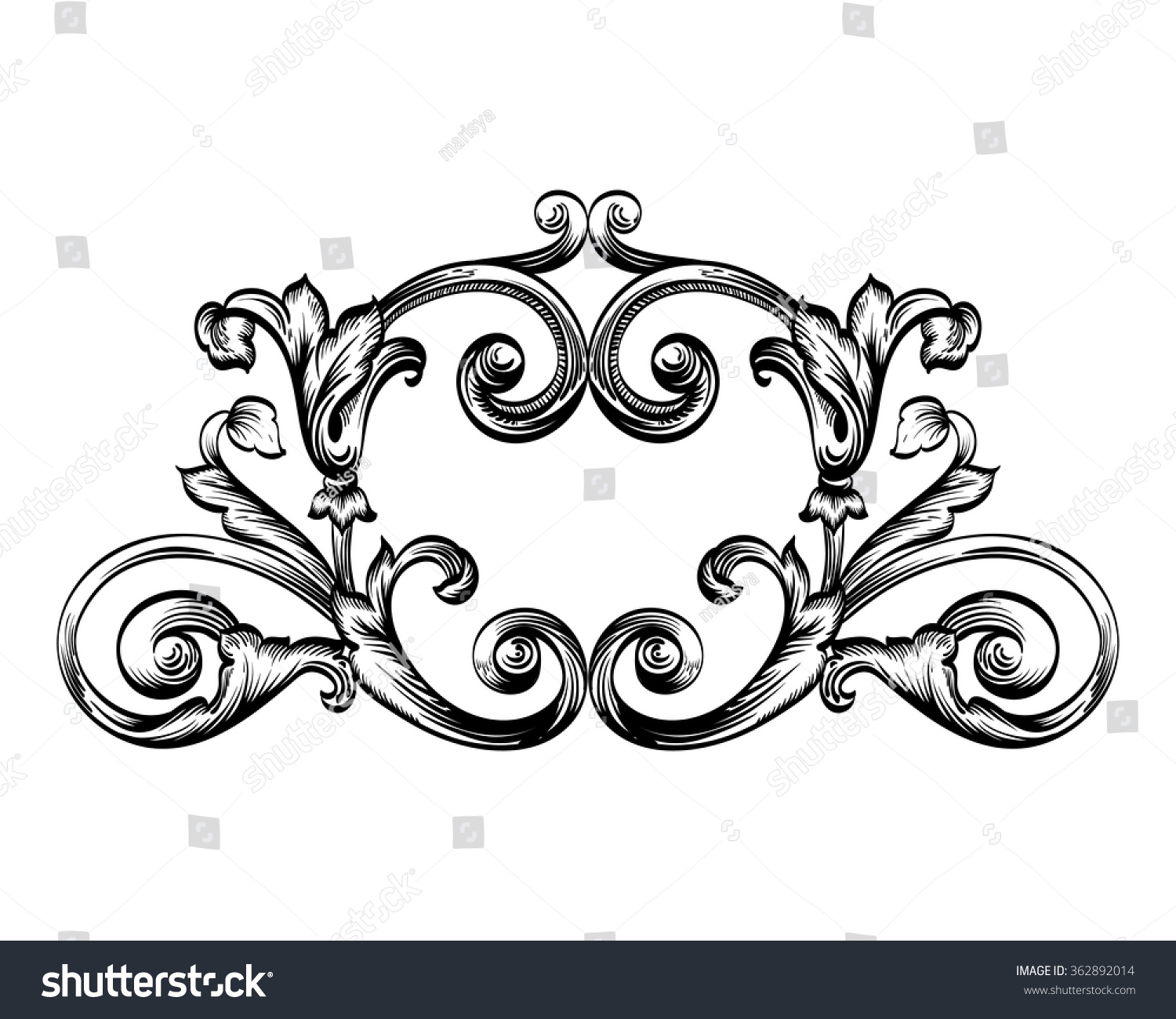 Decorative horizontal border with stylized - Royalty Free Stock Vector ...