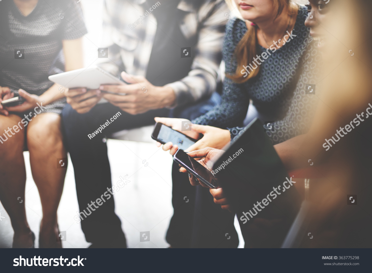 Business Team Digital Device Technology Connecting Concept