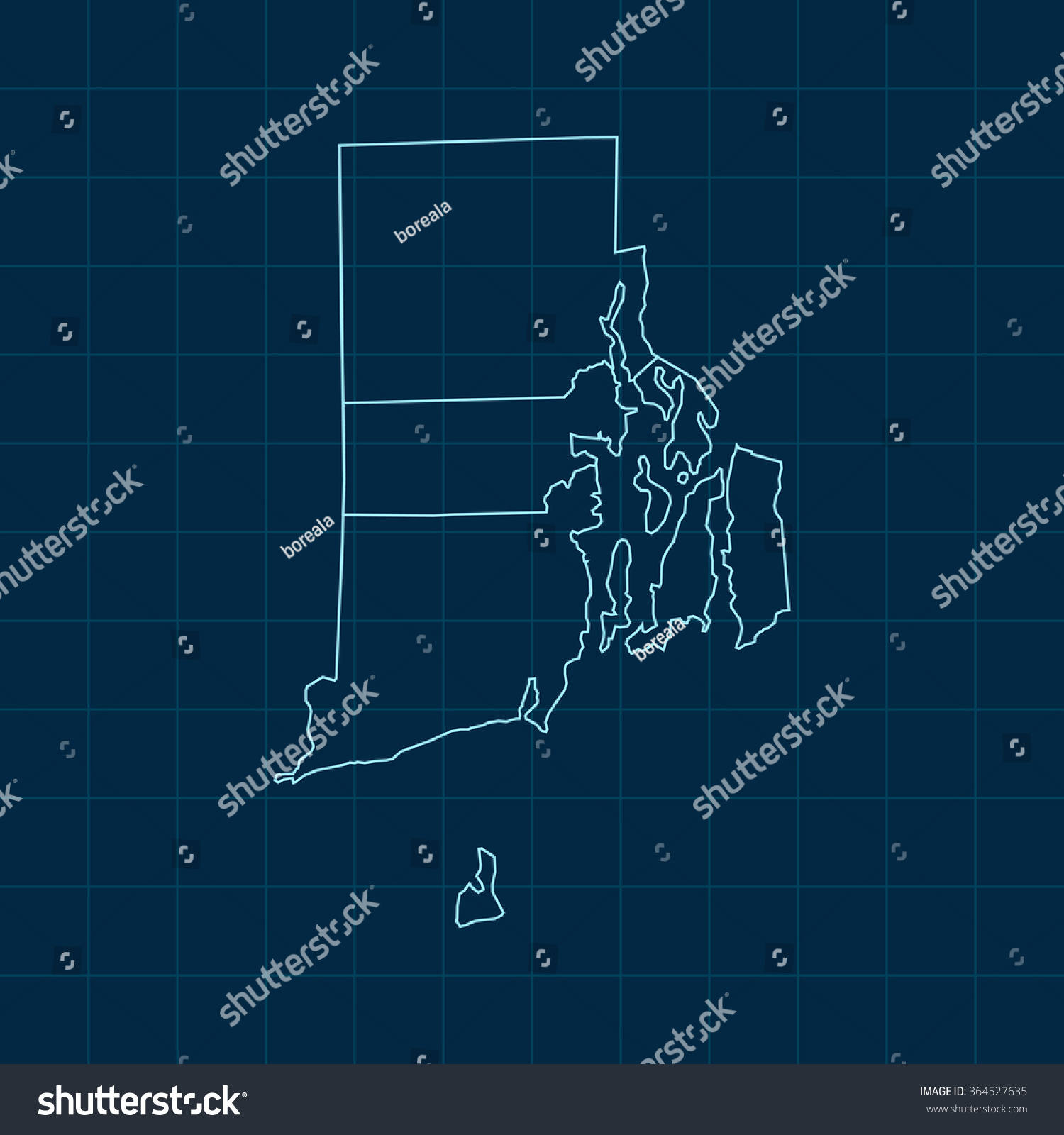 map of Rhode Island #364527635