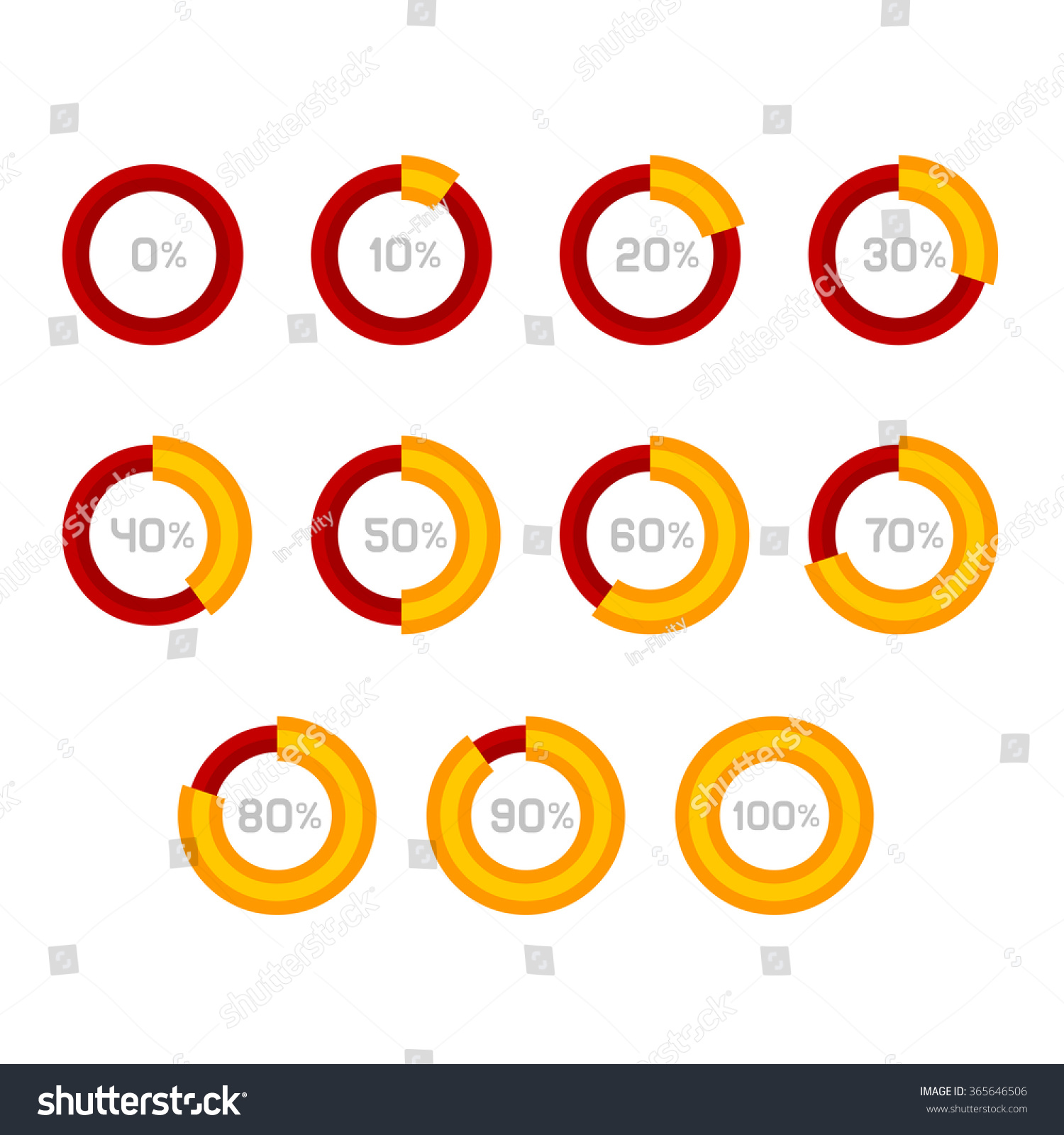 Circle Diagram Pie Charts Infographic Elements Royalty Free Stock Vector 365646506 6334