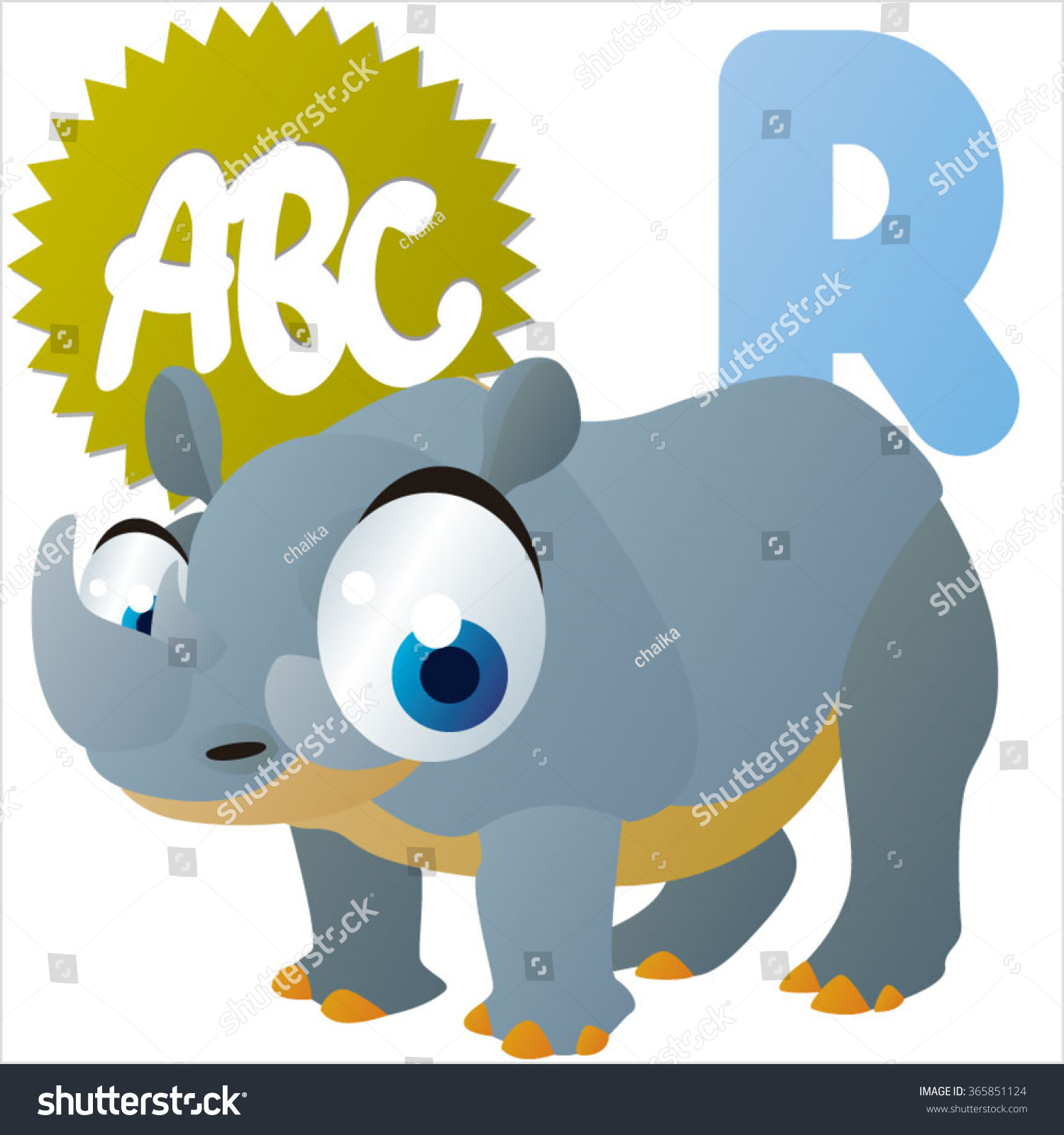 Funny Comic Reading Animals Abc R Is For Royalty Free Stock Vector 365851124 Avopix Com