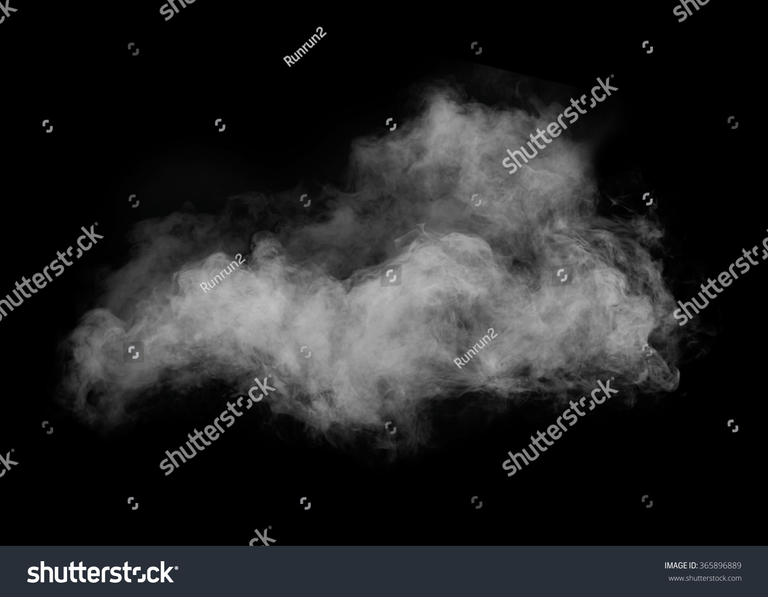 White smoke isolated on black background #365896889