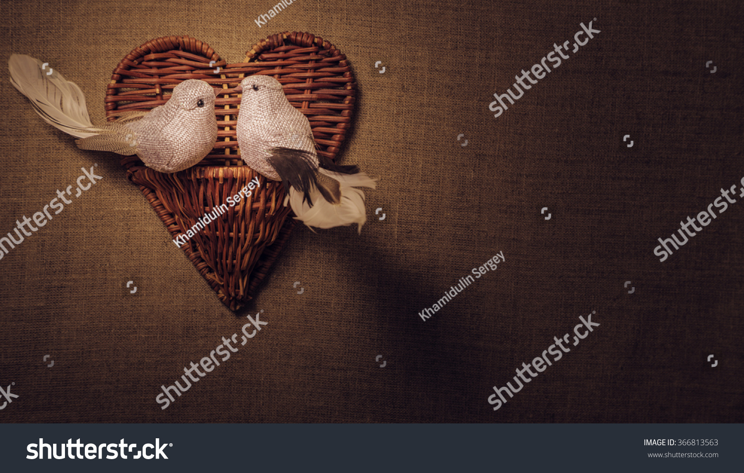 Two little bird the lovers, heart. #366813563
