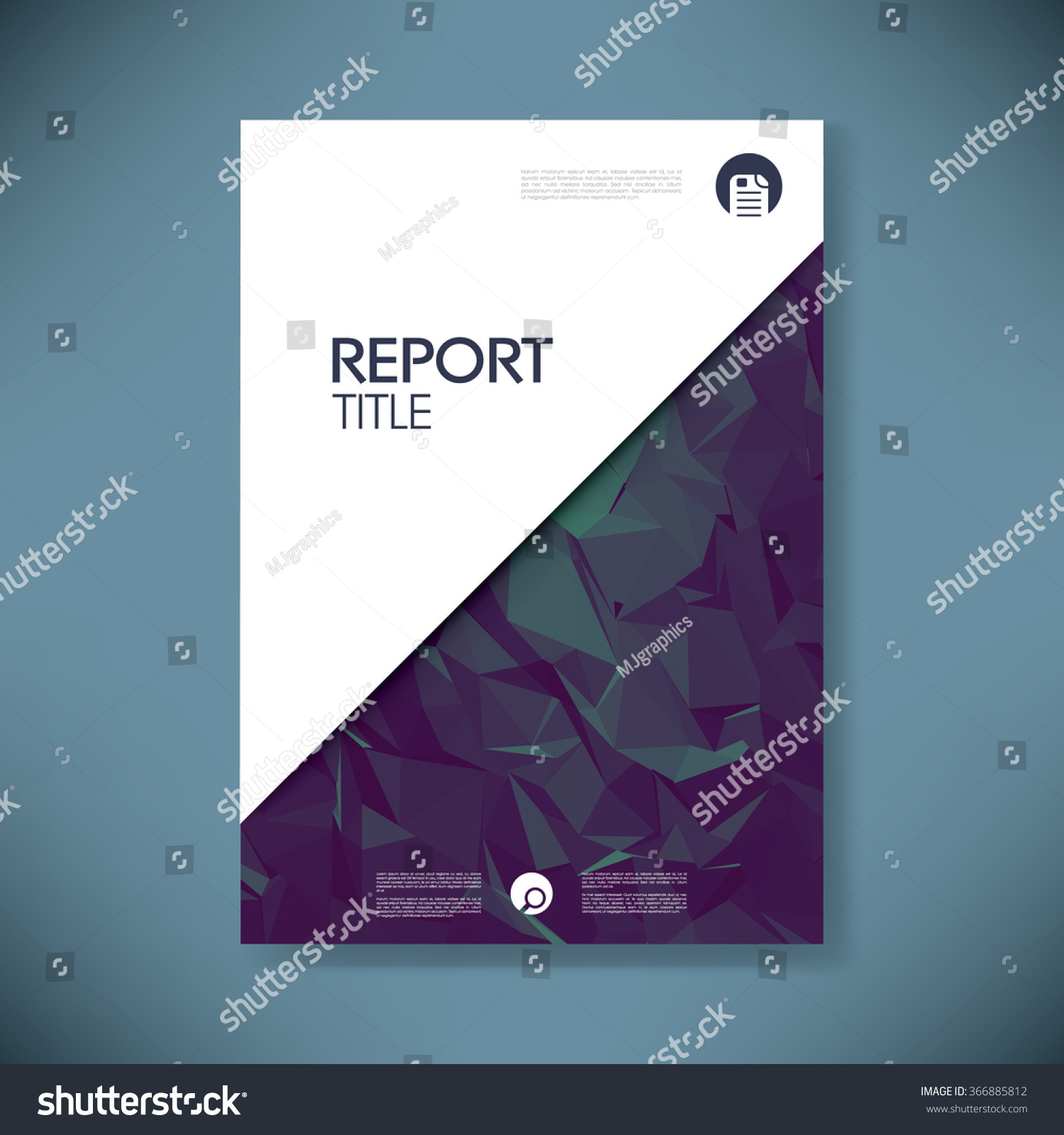 Business report cover with low poly design - Royalty Free Stock Vector ...