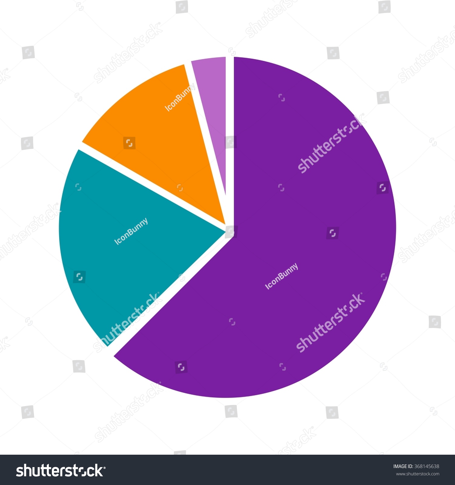 Pie Chart Royalty Free Stock Vector 368145638 