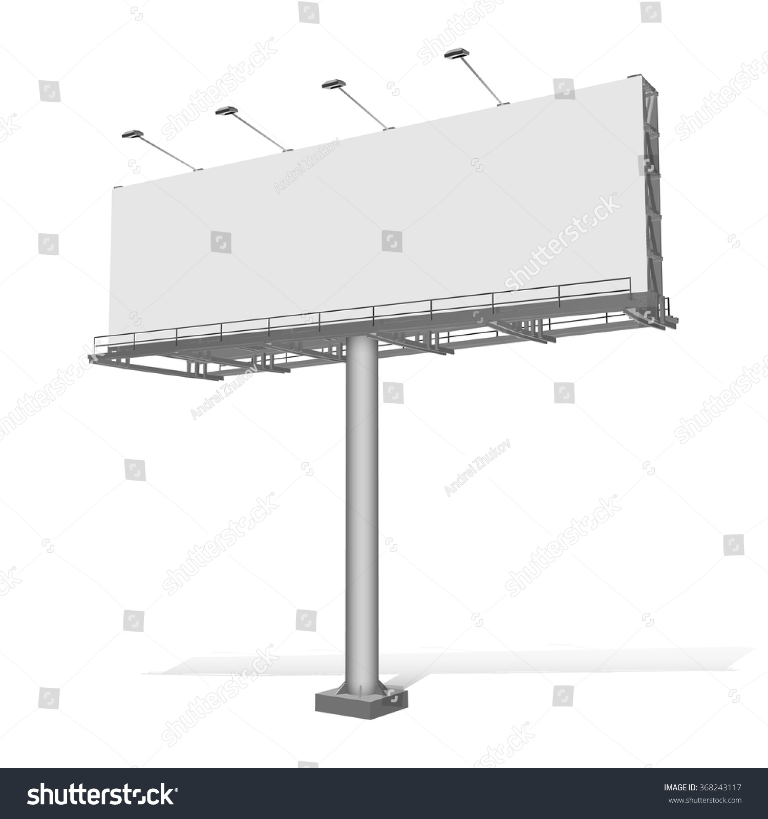 Advertising construction for outdoor advertising big billboard. Billboard for your design. #368243117
