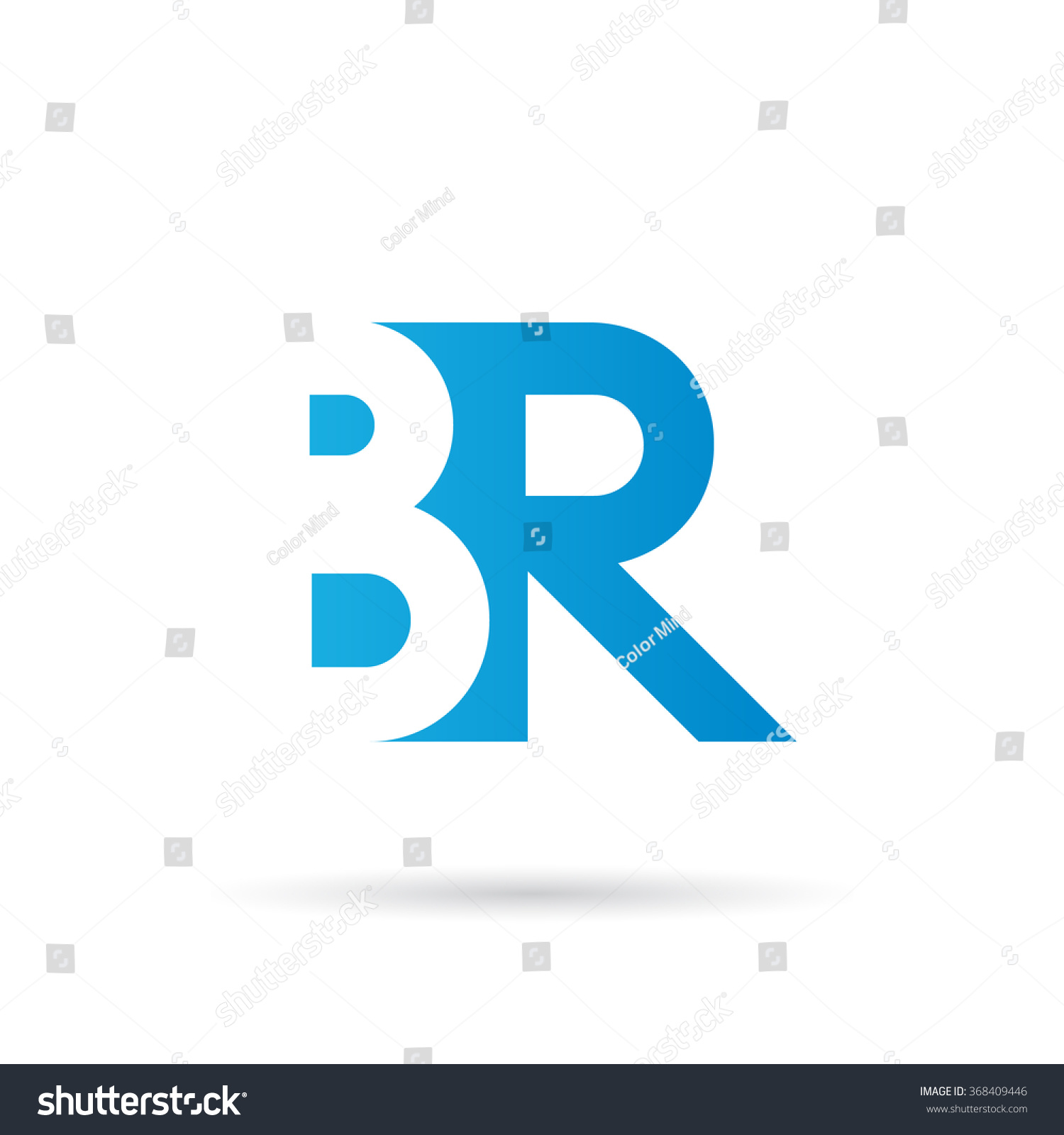 Letter BR logo icon design template element - Royalty Free Stock Vector ...