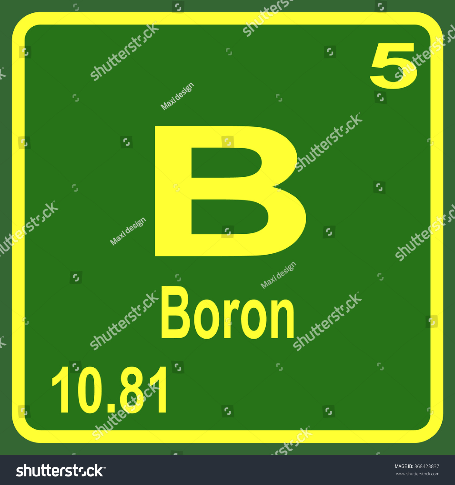 Periodic Table of Elements - Boron - Royalty Free Stock Vector ...