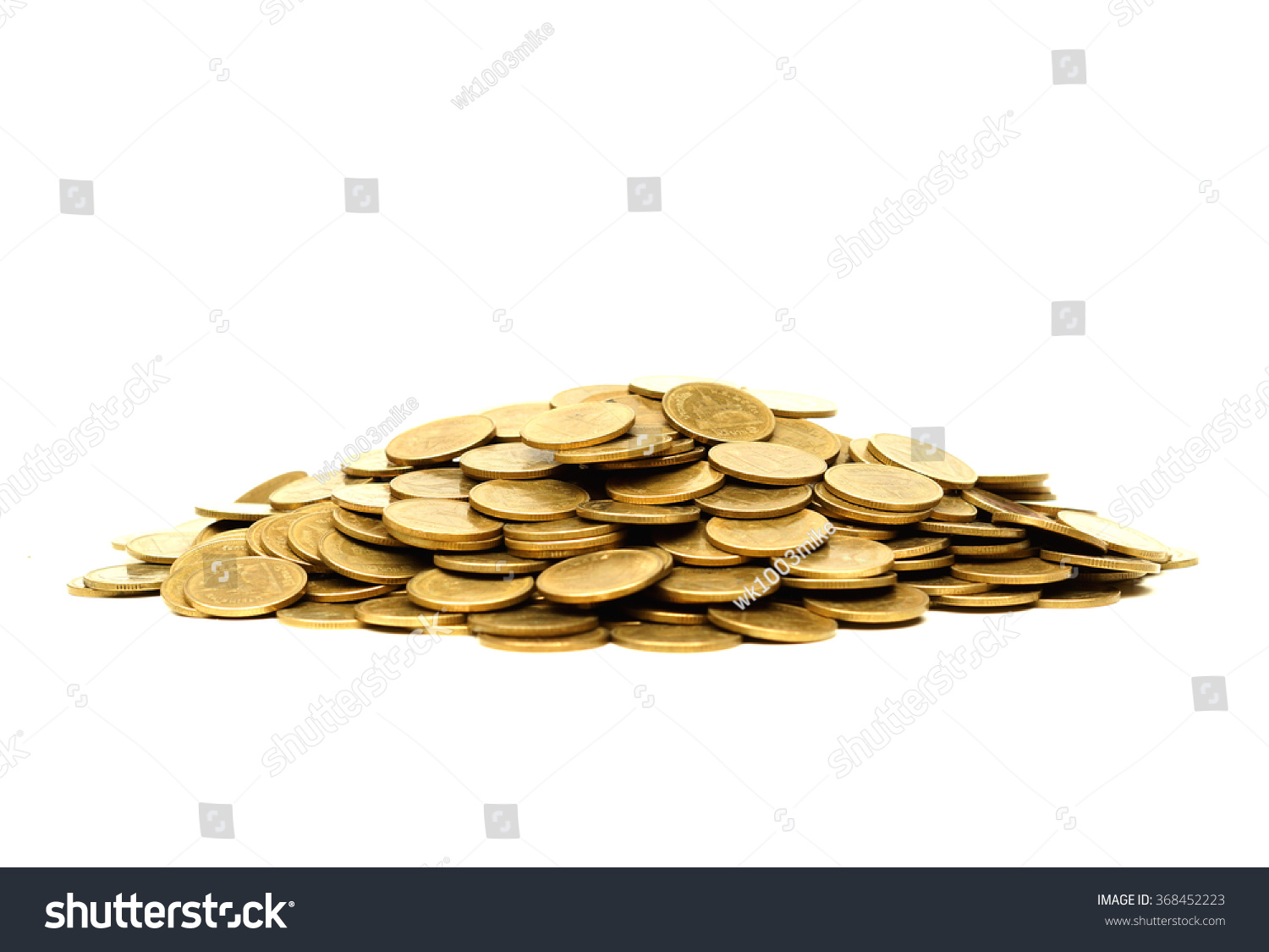 A pile of golden coins        #368452223