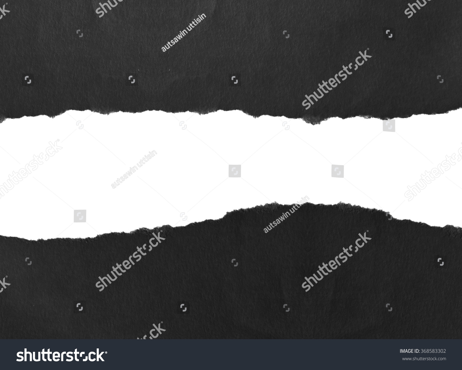 Ripped black paper, copy space #368583302