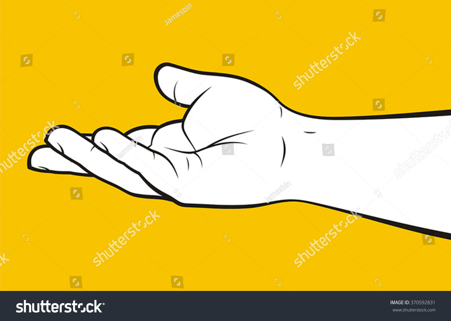 Open hand begging - Royalty Free Stock Vector 370592831 - Avopix.com