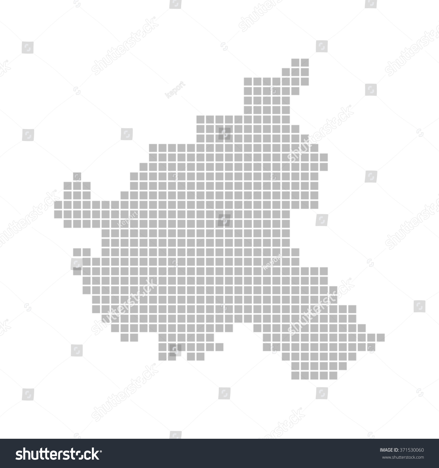 Pixel Map of german districts showing outline of - Royalty Free Stock ...