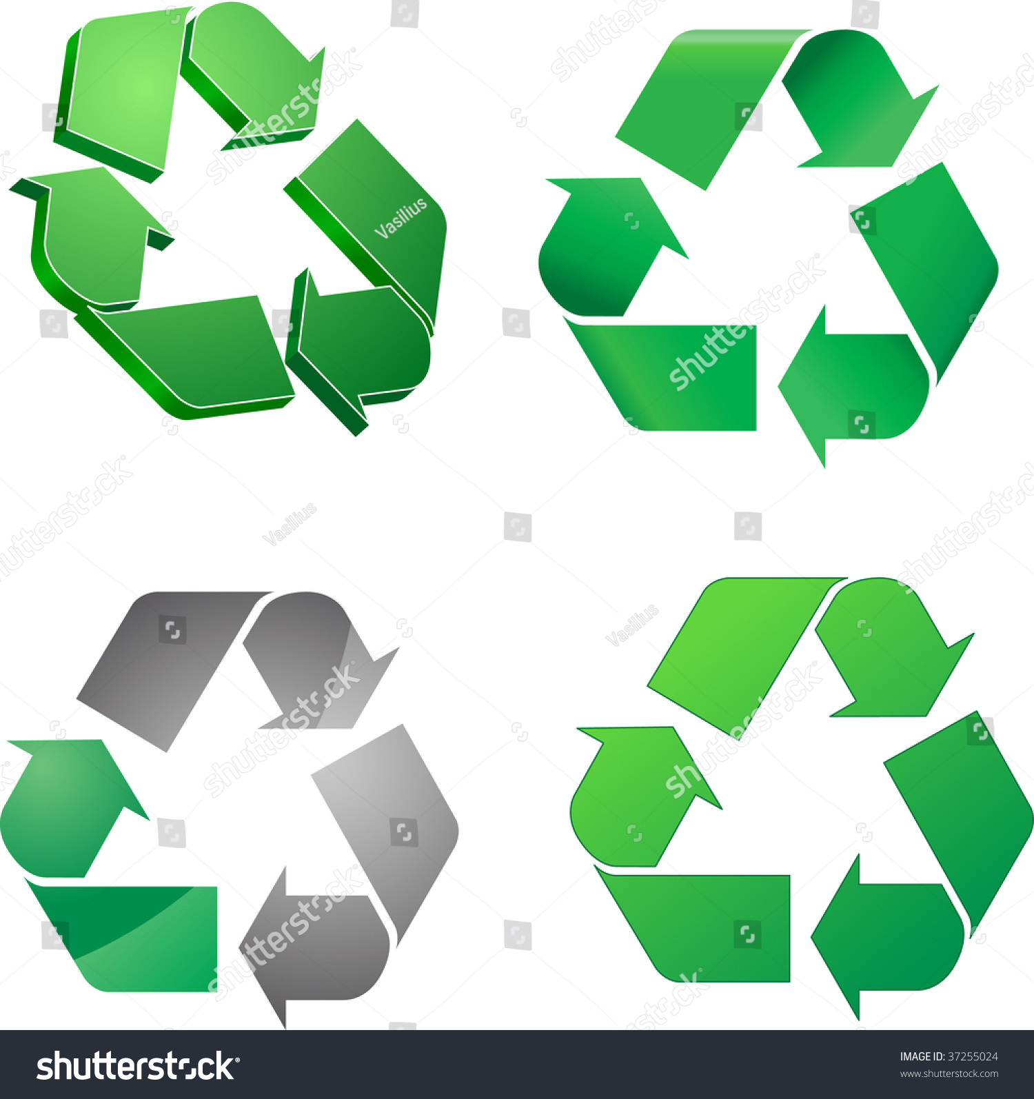 Recycle symbols - Royalty Free Stock Vector 37255024 - Avopix.com