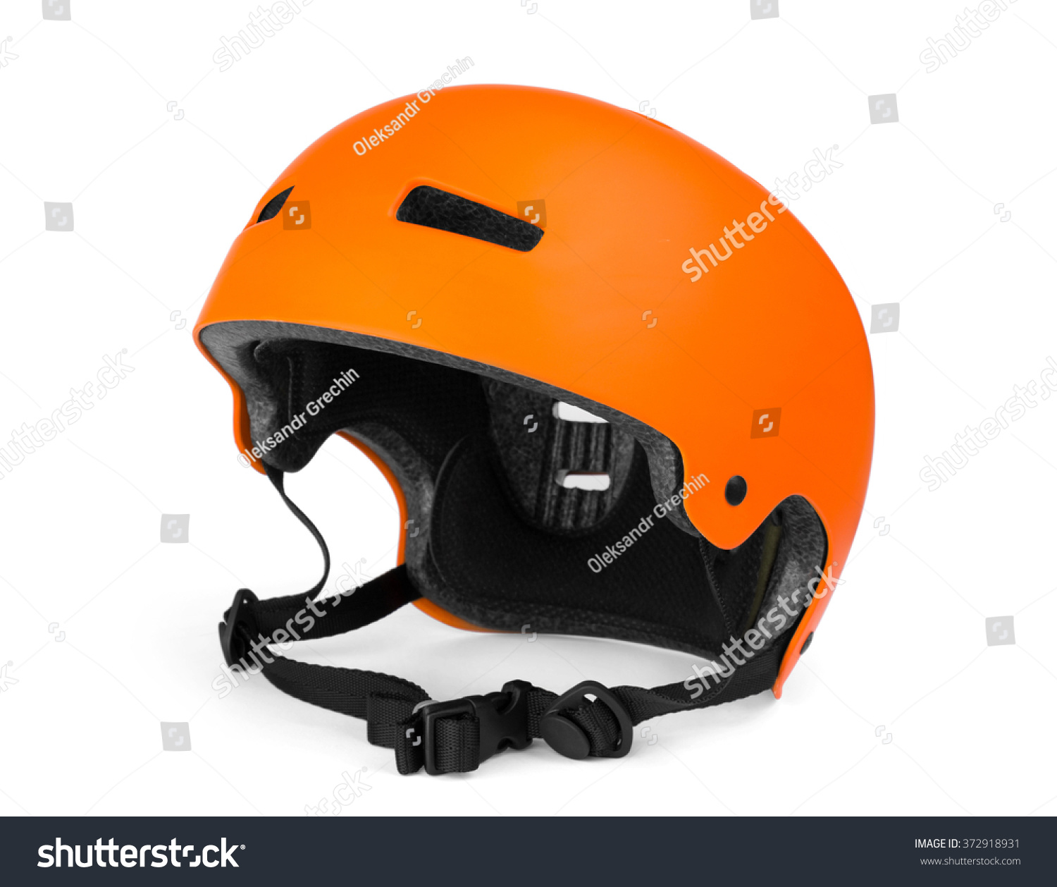 Bicycle helmet on white  #372918931