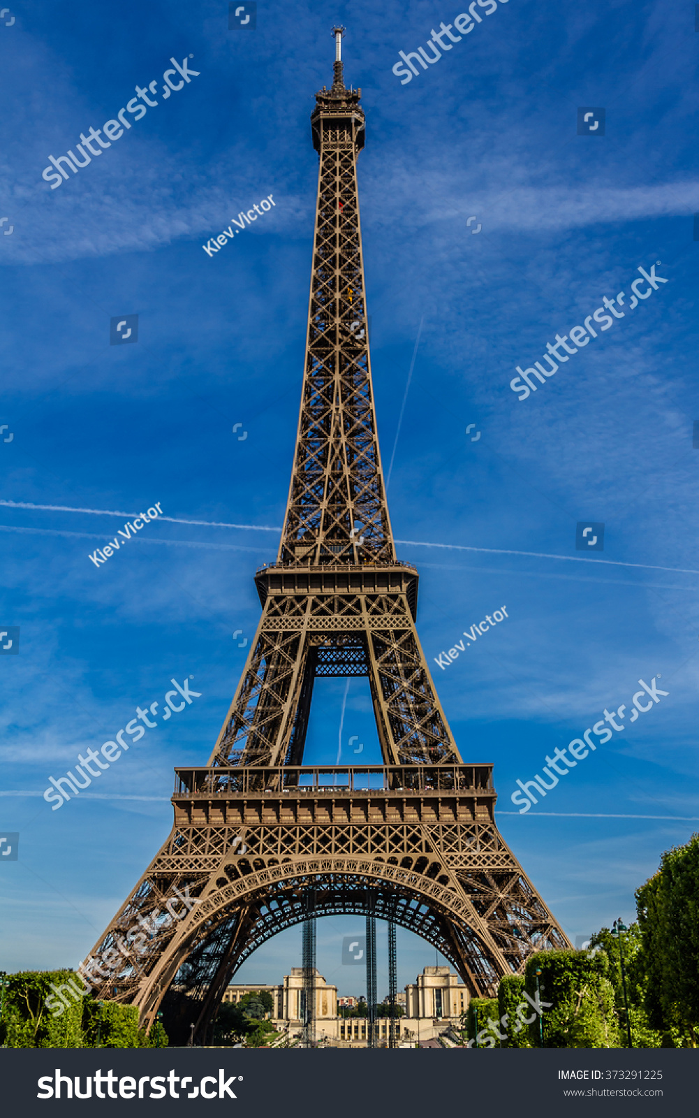 Eiffel Tower (La Tour Eiffel) Located On Champ - Royalty Free Stock ...