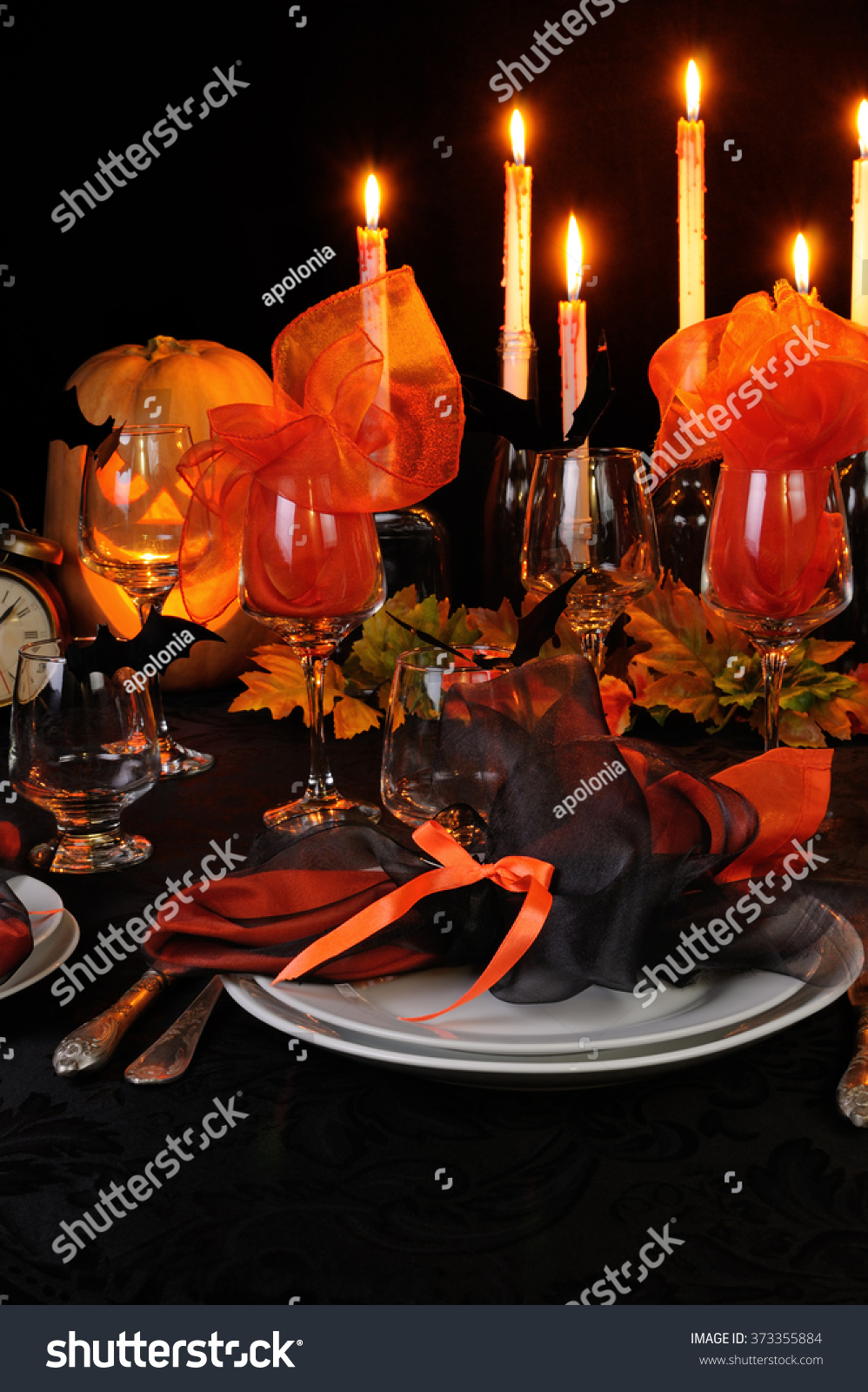 Festive table decoration for Halloween #373355884