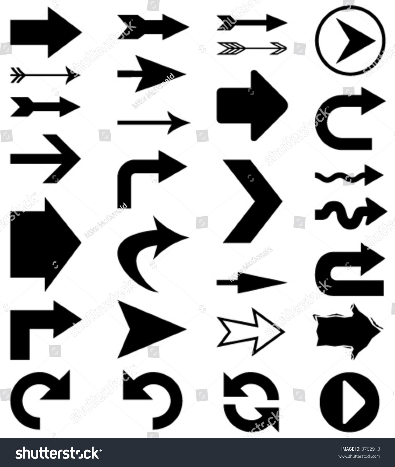 Set of 28 vector arrow shapes in various styles #3762913