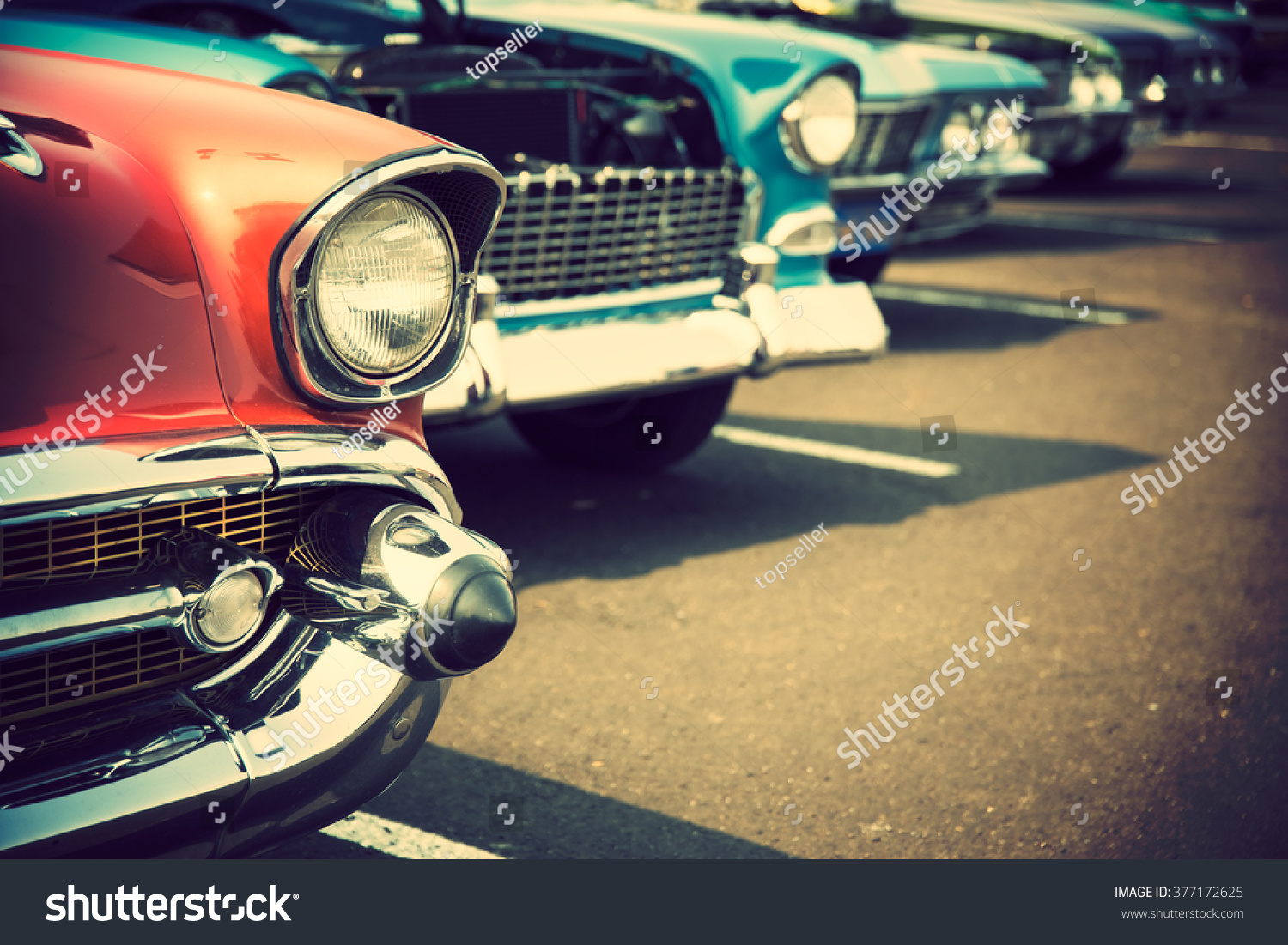 Classic cars in a row #377172625