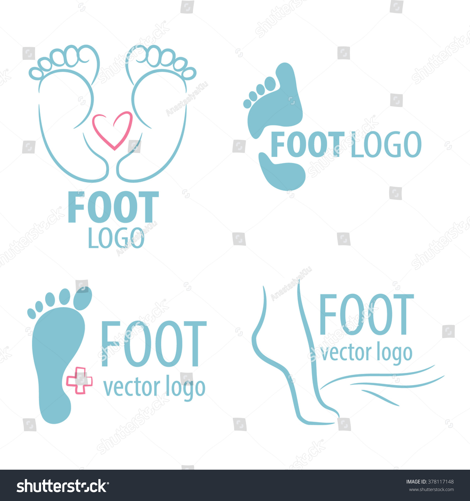 Logo of center of healthy feet. Human footprint - Royalty Free Stock ...