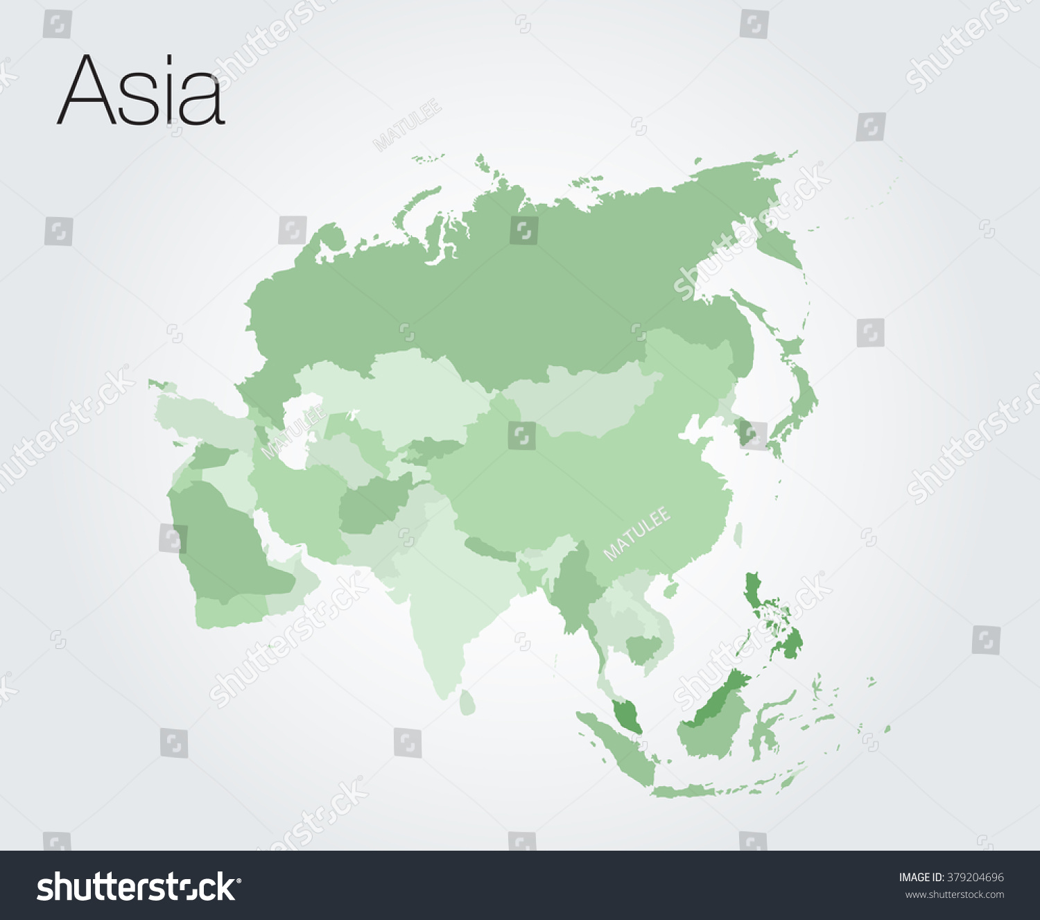 Asia map on vector background #379204696