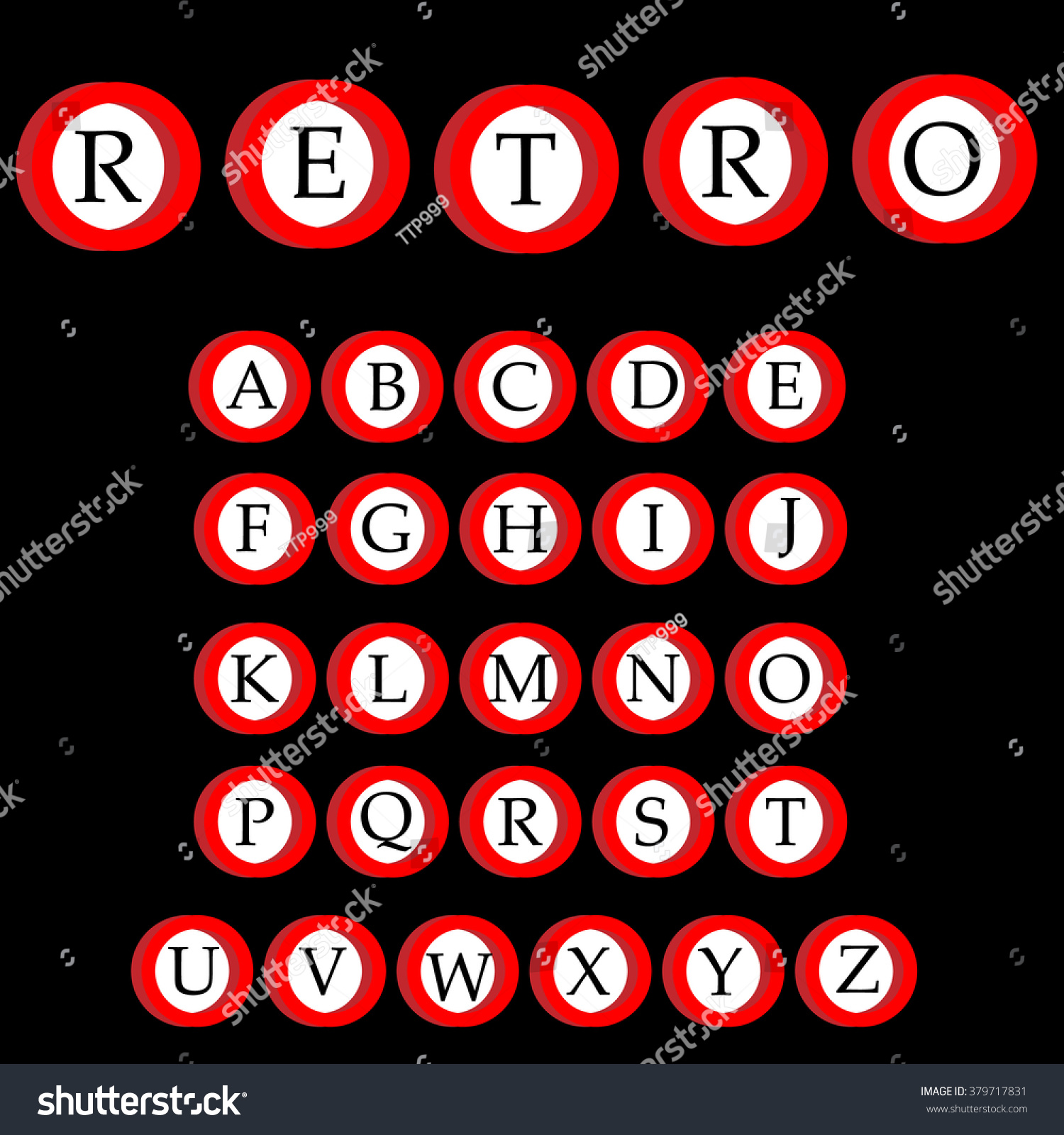 Retro Alphabet Vector Font Abc Letters Vector Royalty Free Stock