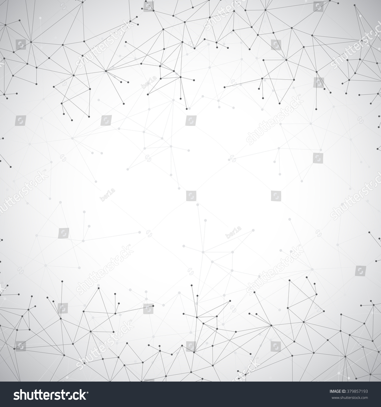 Geometric grey background molecule and communication . Connected lines with dots. Vector illustration. #379857193