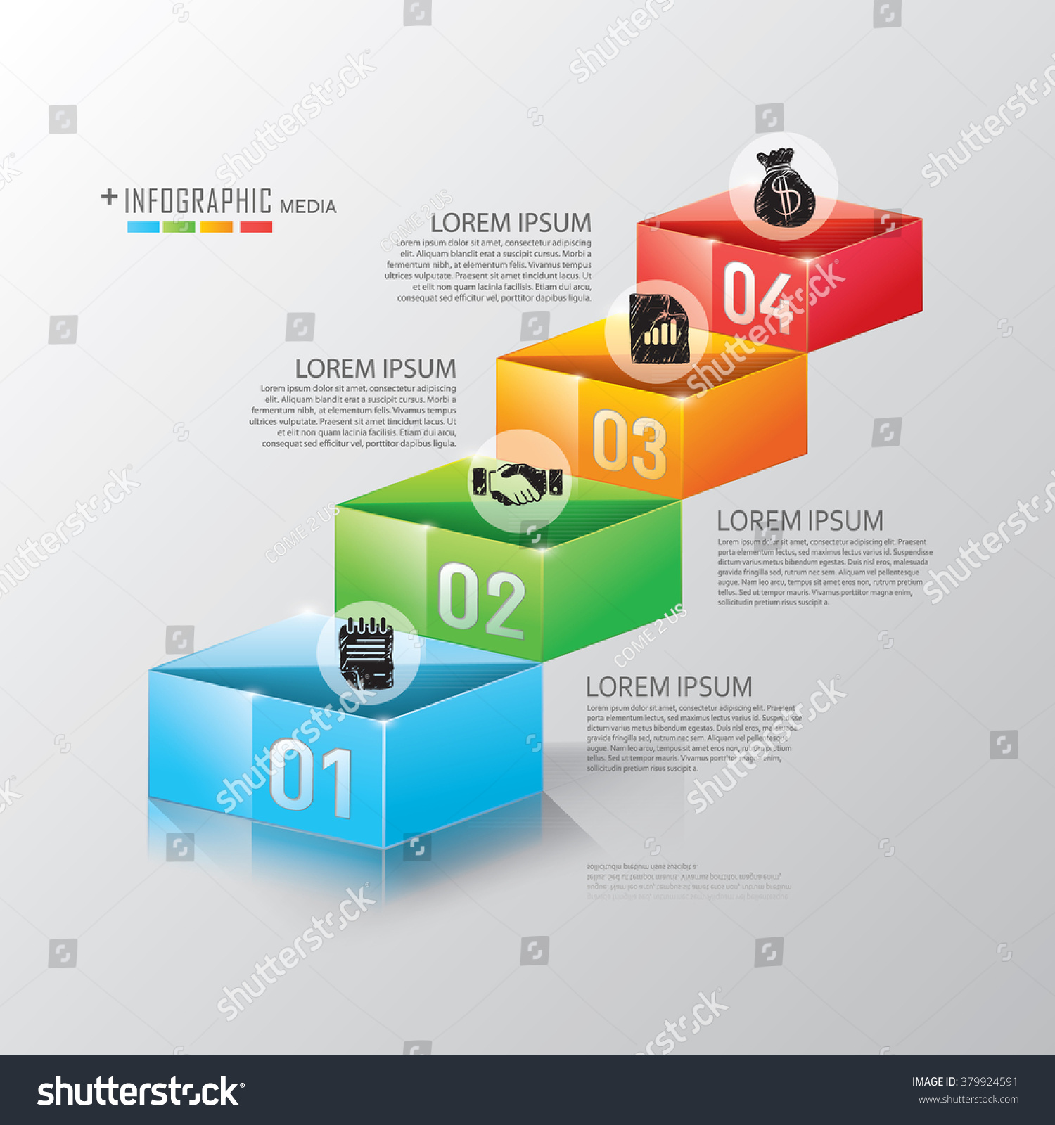 Modern business steps to success charts and - Royalty Free Stock Vector ...