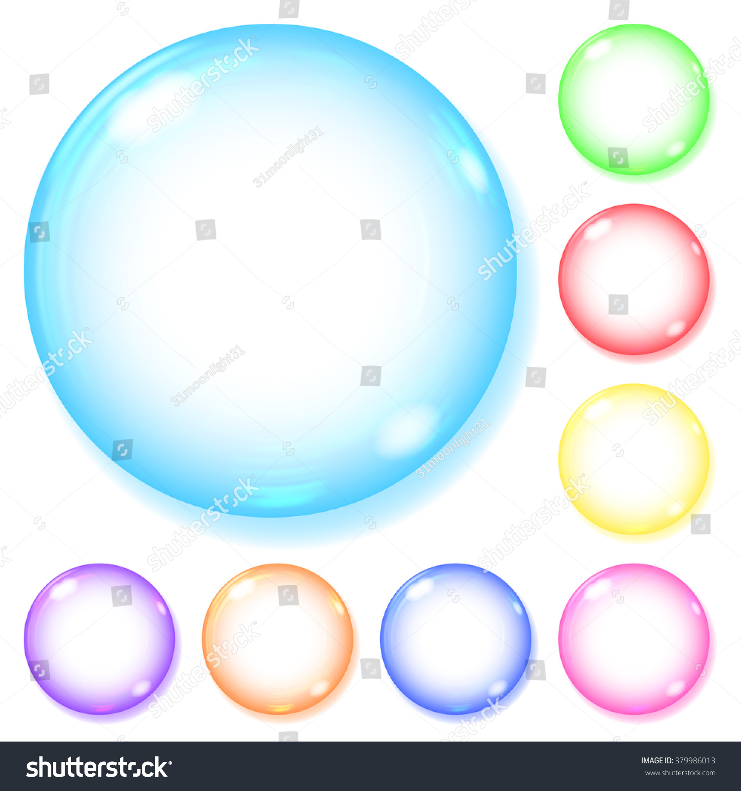 Set of opaque spheres of various colors with - Royalty Free Stock Photo ...