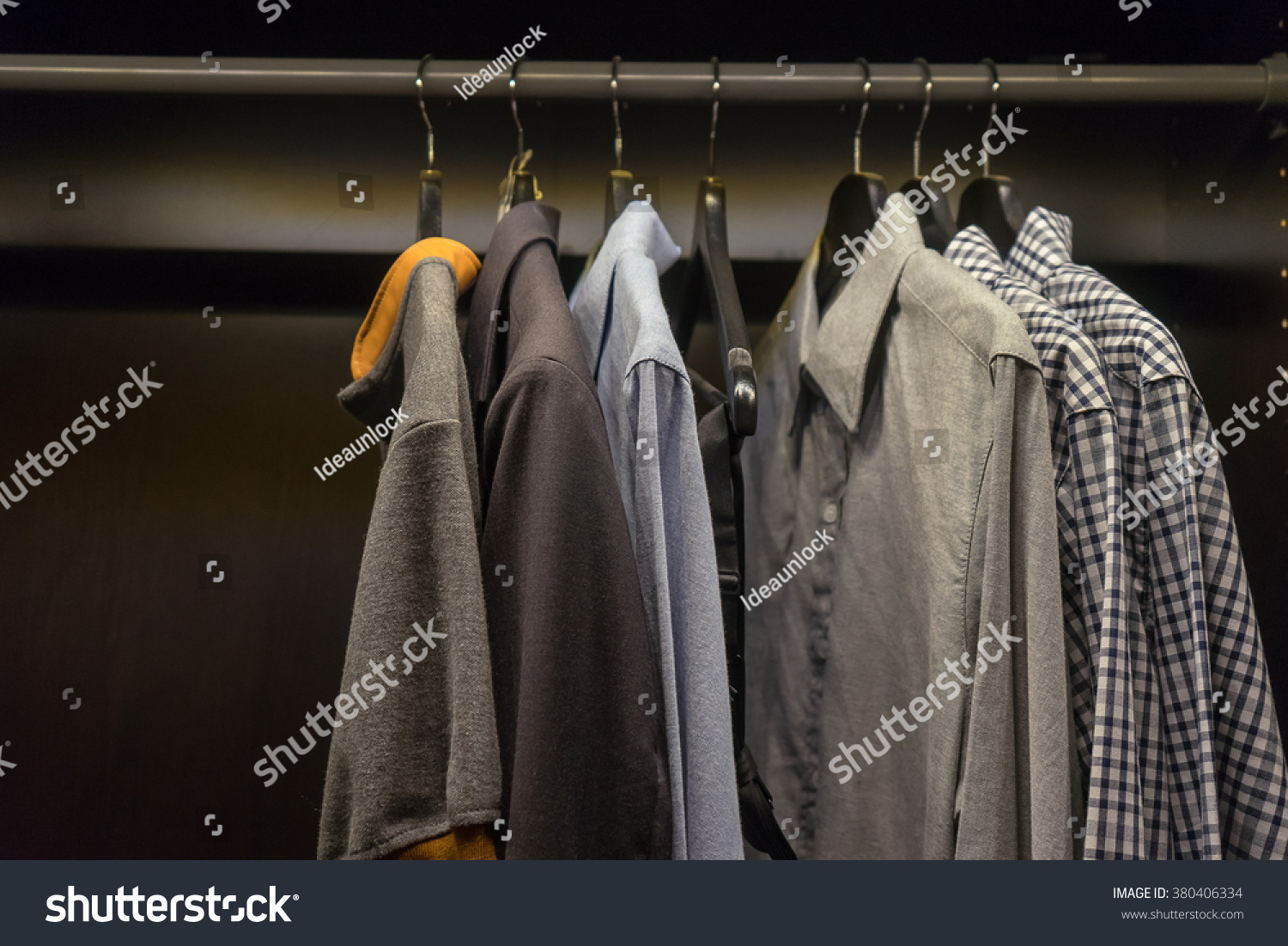shirts in the wardrobe #380406334