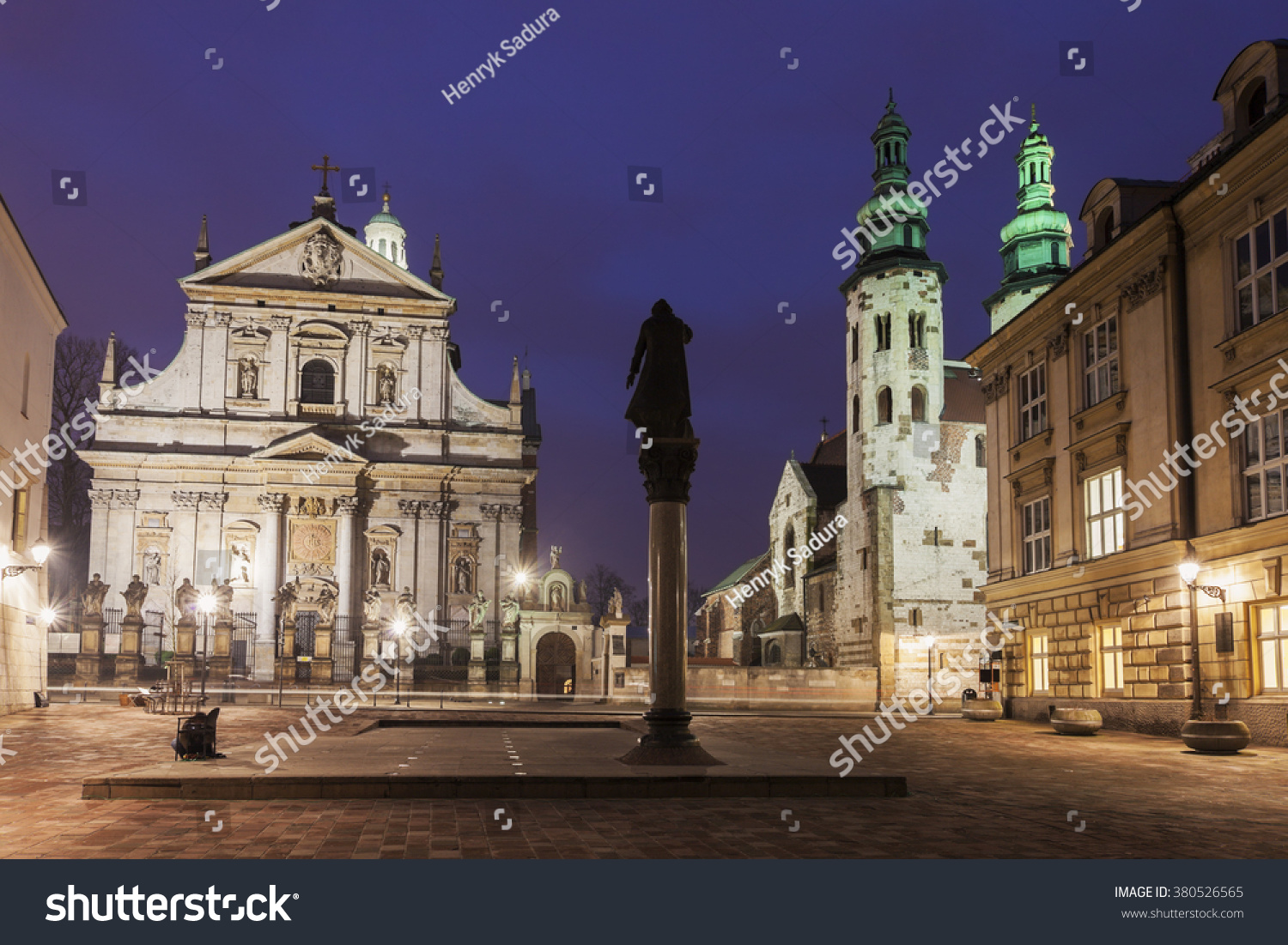 Church of Saints Apostles Peter and Paul and Saint Andrew's Church. Krakow, Poland #380526565