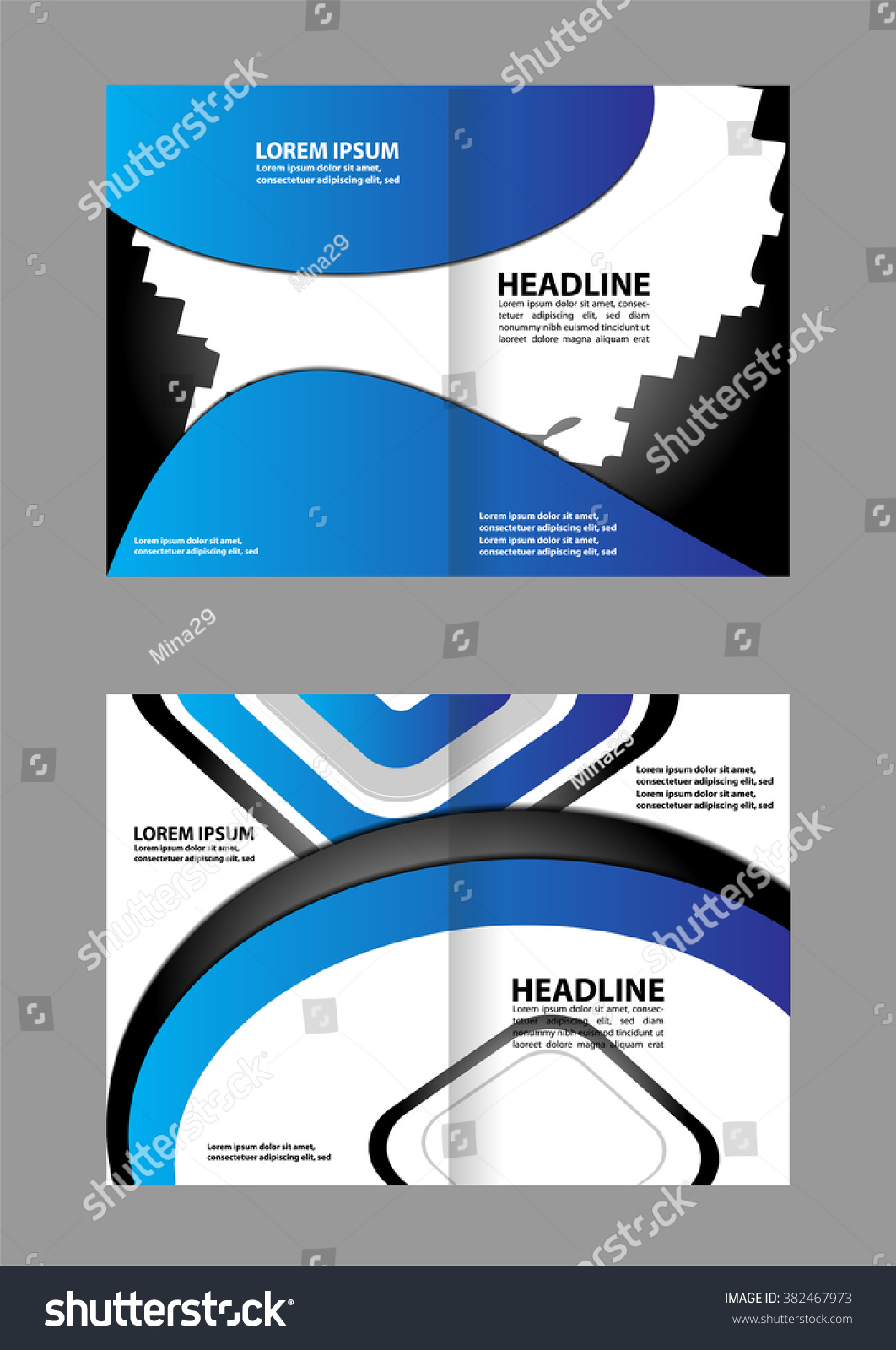 Vector Empty Brochure Template Design Elements Royalty Free Stock Vector 382467973 6311