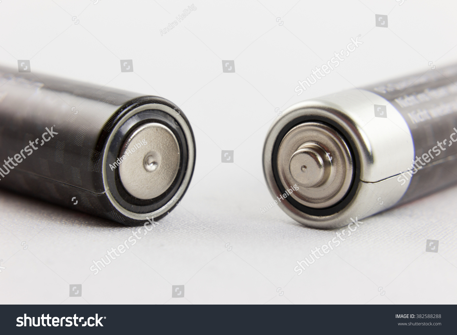 Positive and negative terminals of two batteries - Royalty Free Stock ...