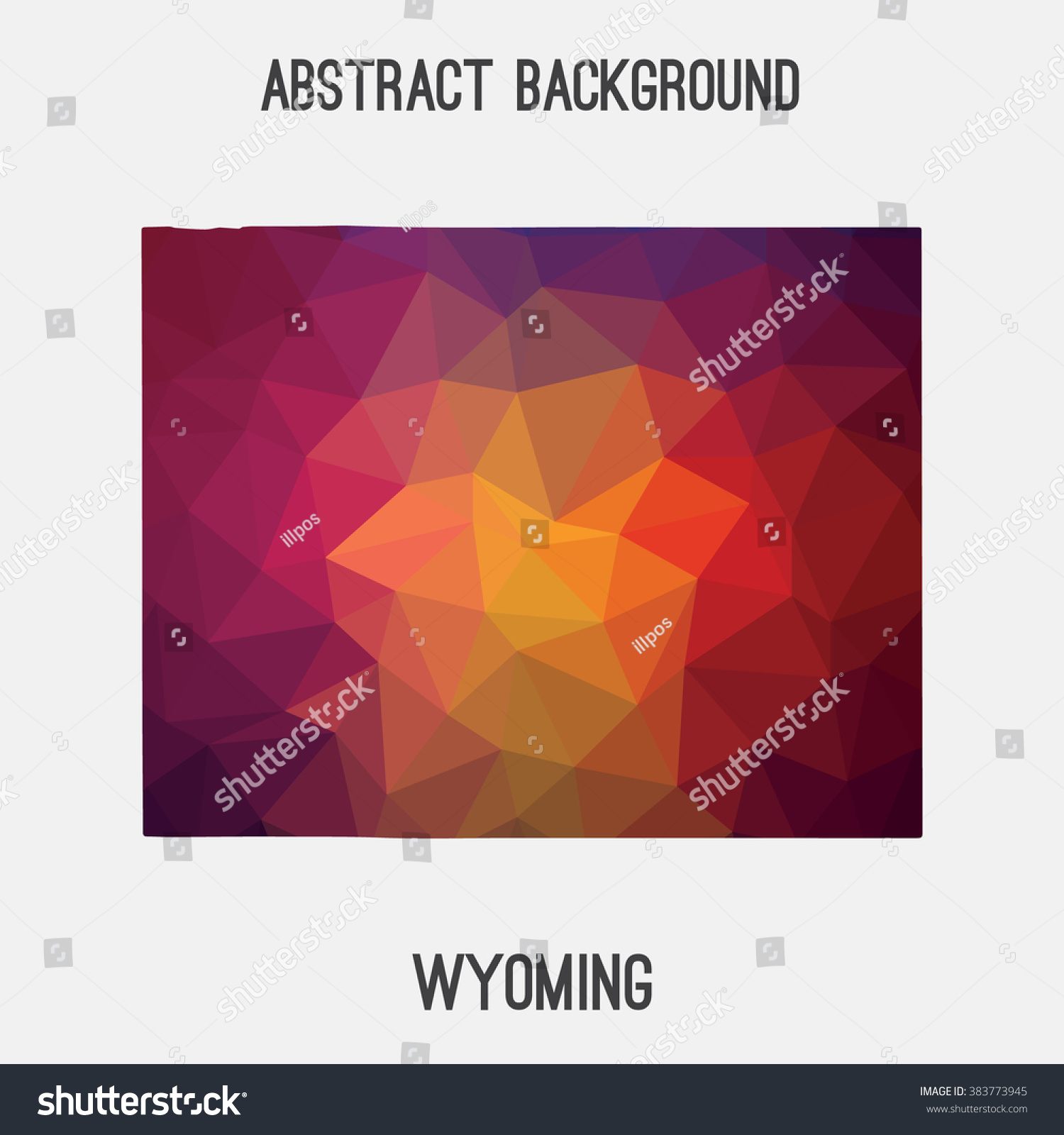 Wyoming State Map In Geometric Polygonal Style Royalty Free Stock