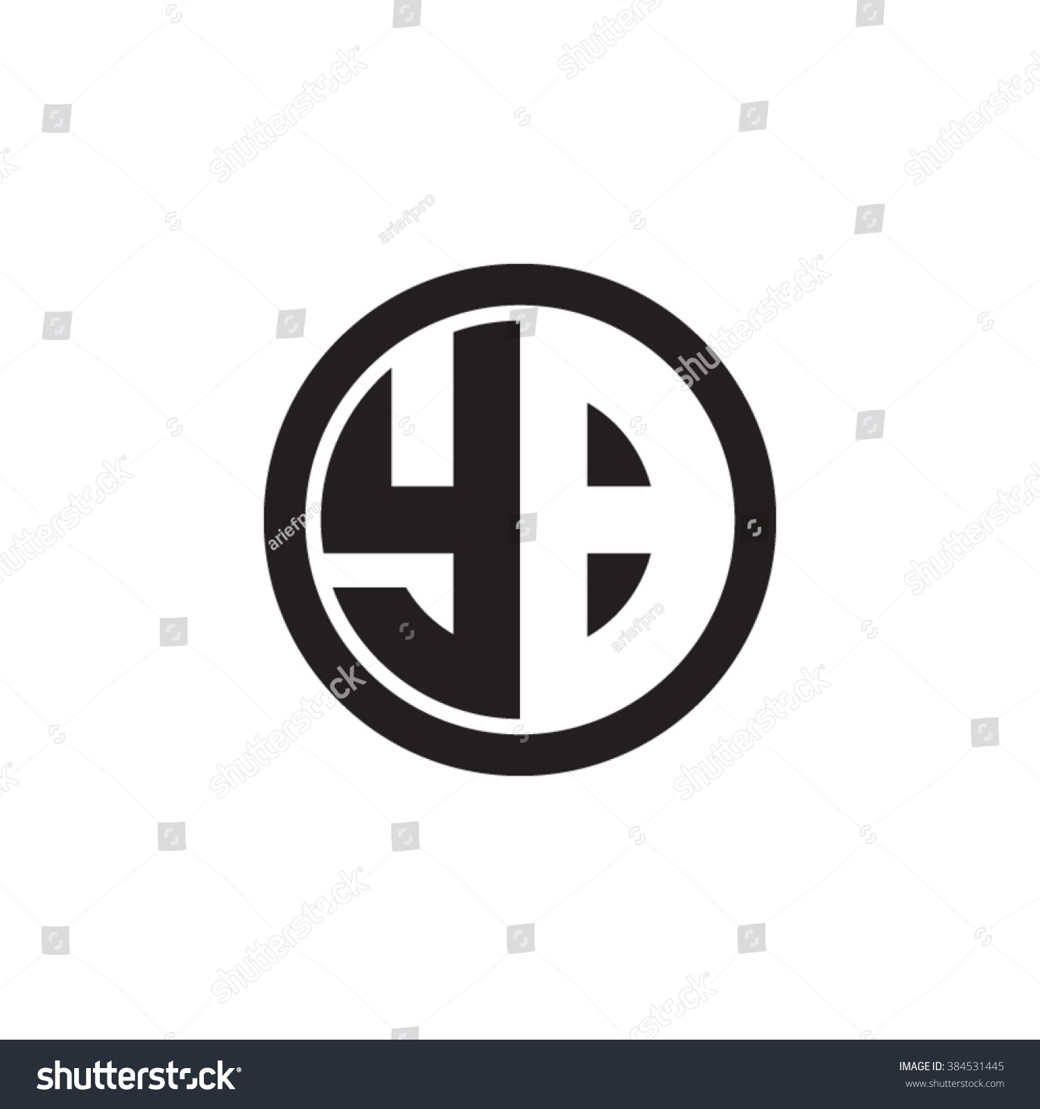 Yb Initial Letters Circle Monogram Logo Royalty Free Stock Vector 384531445 6474