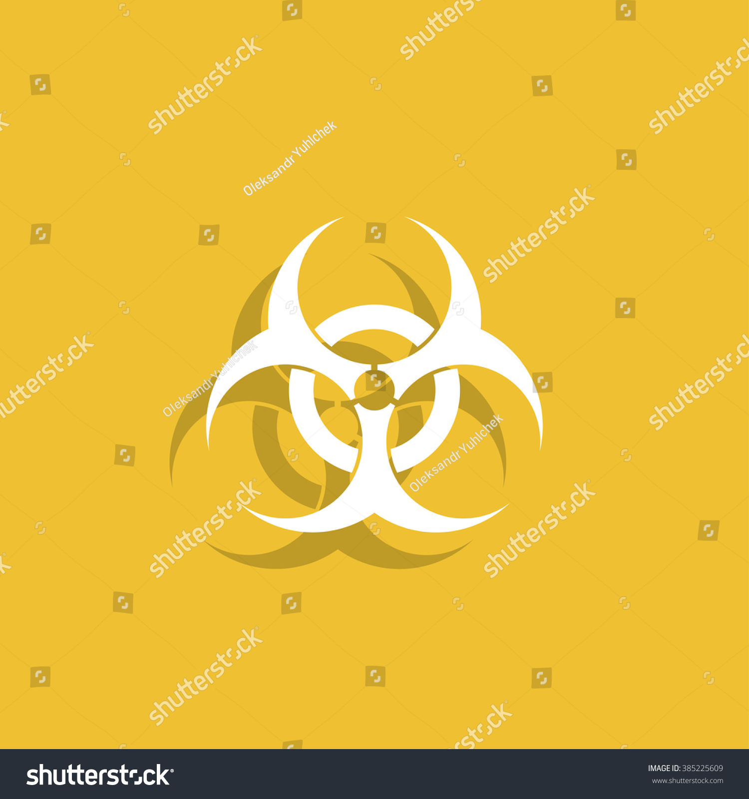 Bio hazard icon - vector web illustration, easy paste to any background. #385225609