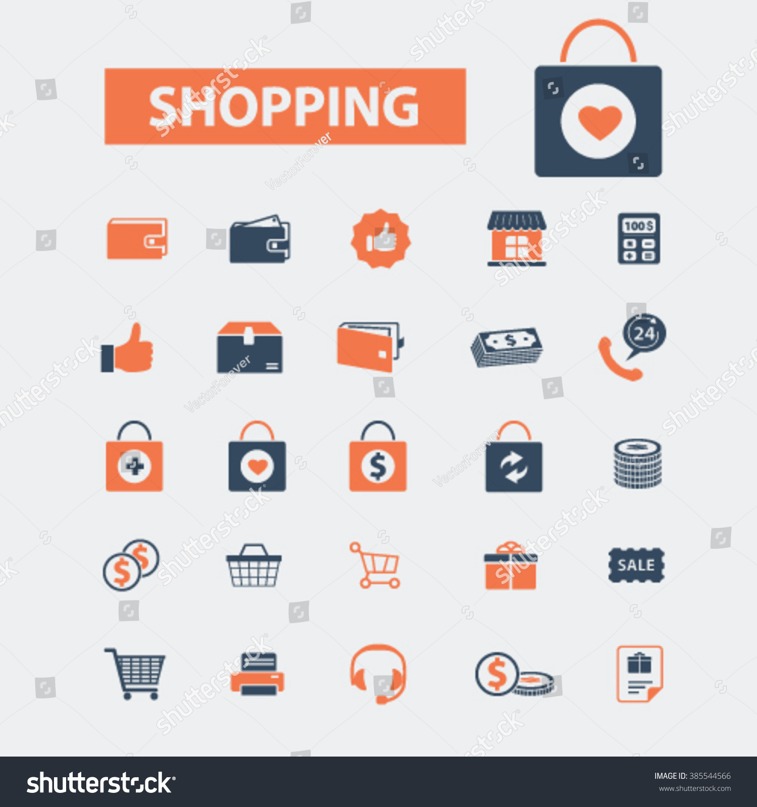shopping, icons #385544566