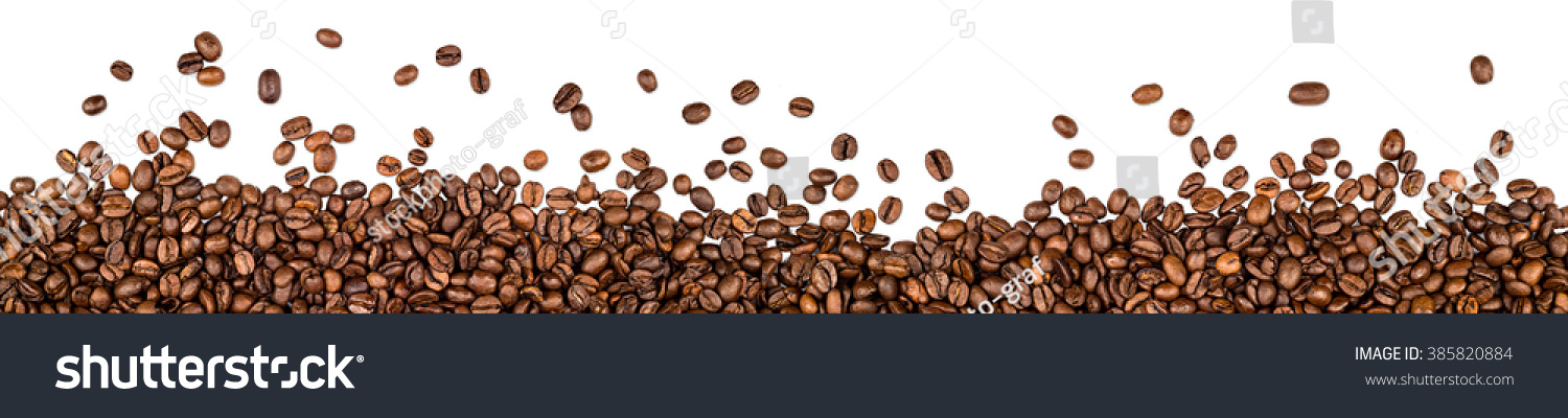 coffee beans isolated on white background #385820884