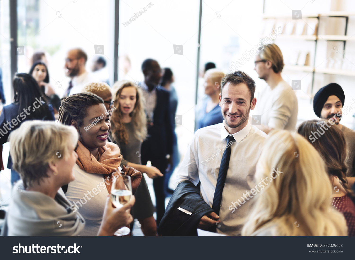 Diversity Group of People Meet up Party Concept #387029653