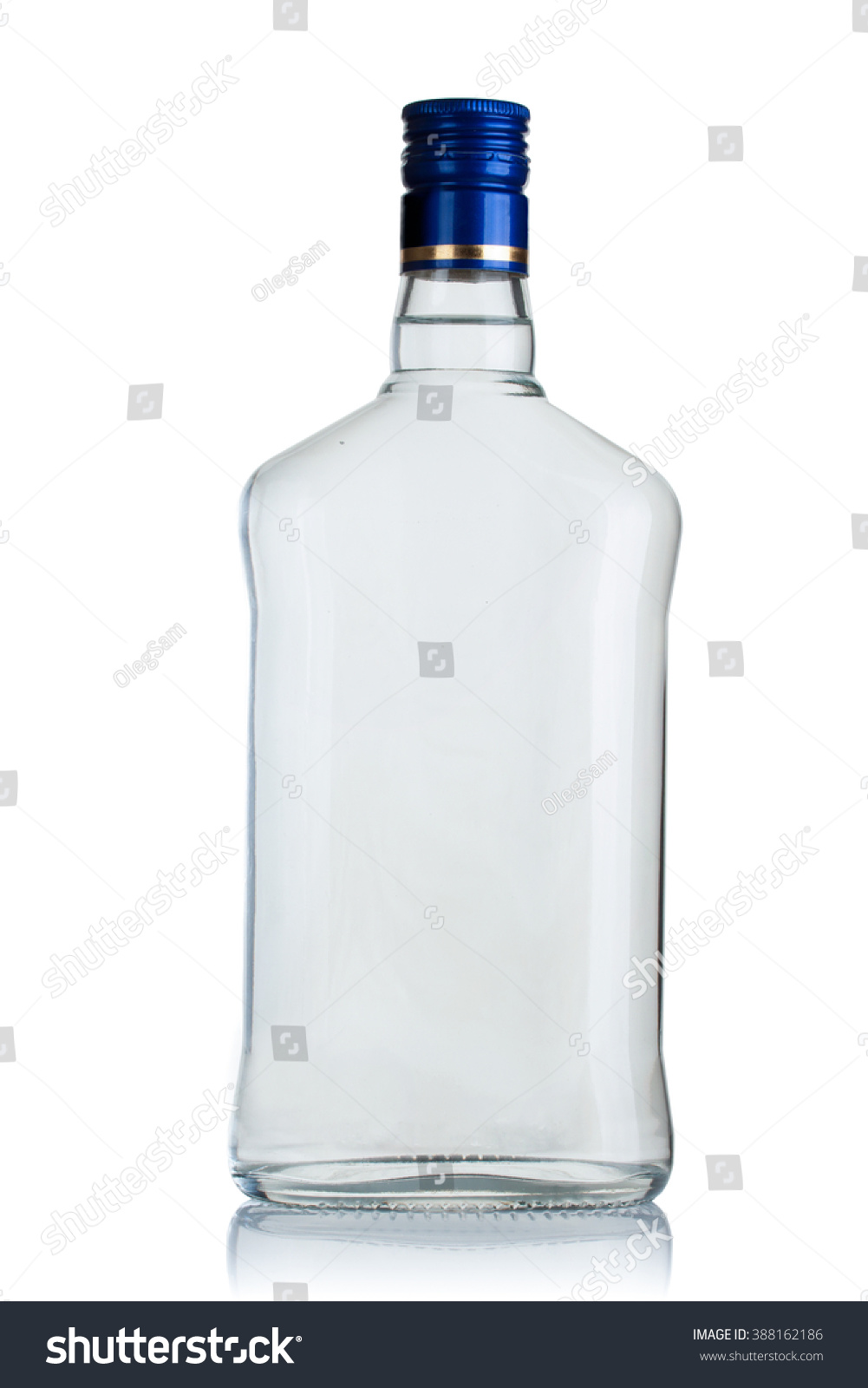full bottle of vodka on a white background #388162186