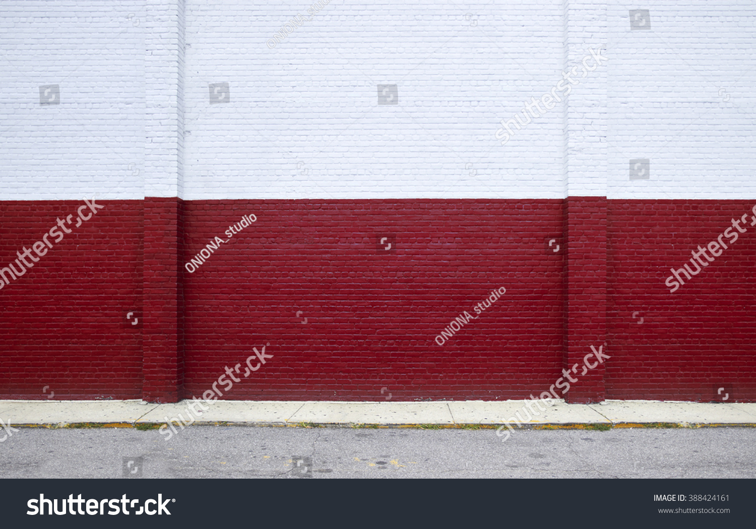 Painted on red brick wall on the street #388424161