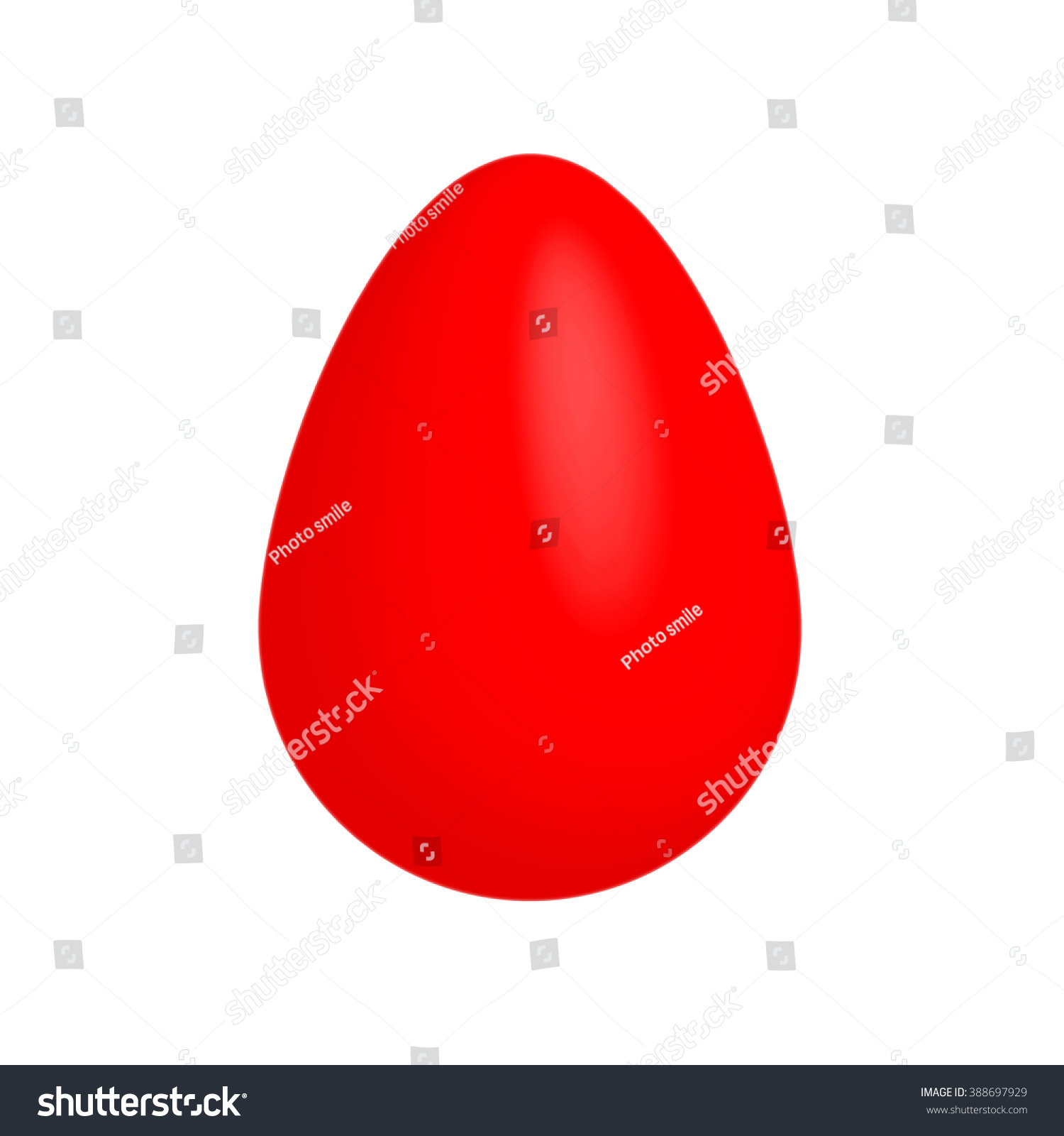 Red egg on white background #388697929