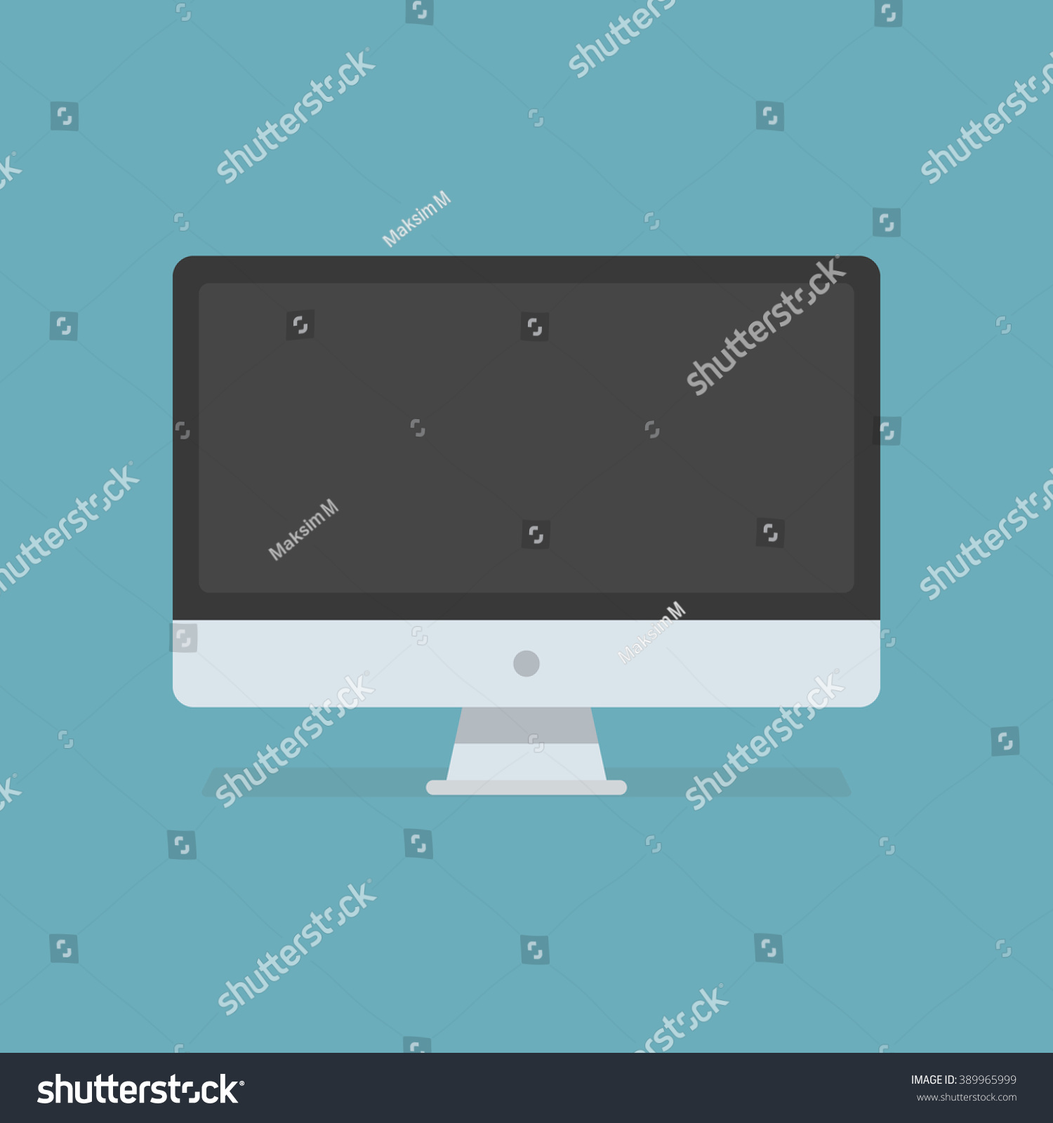 Vector laptop. Personal computer in flat style. Desktop computer. Computer icon isolated on background #389965999