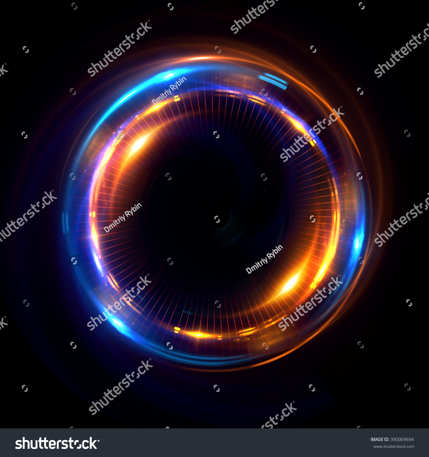 Abstract ring background with luminous swirling backdrop.  Glowing spiral. The energy flow tunnel. 
shine round frame with light circles  light effect. glowing cover. Space for your message. #390069694