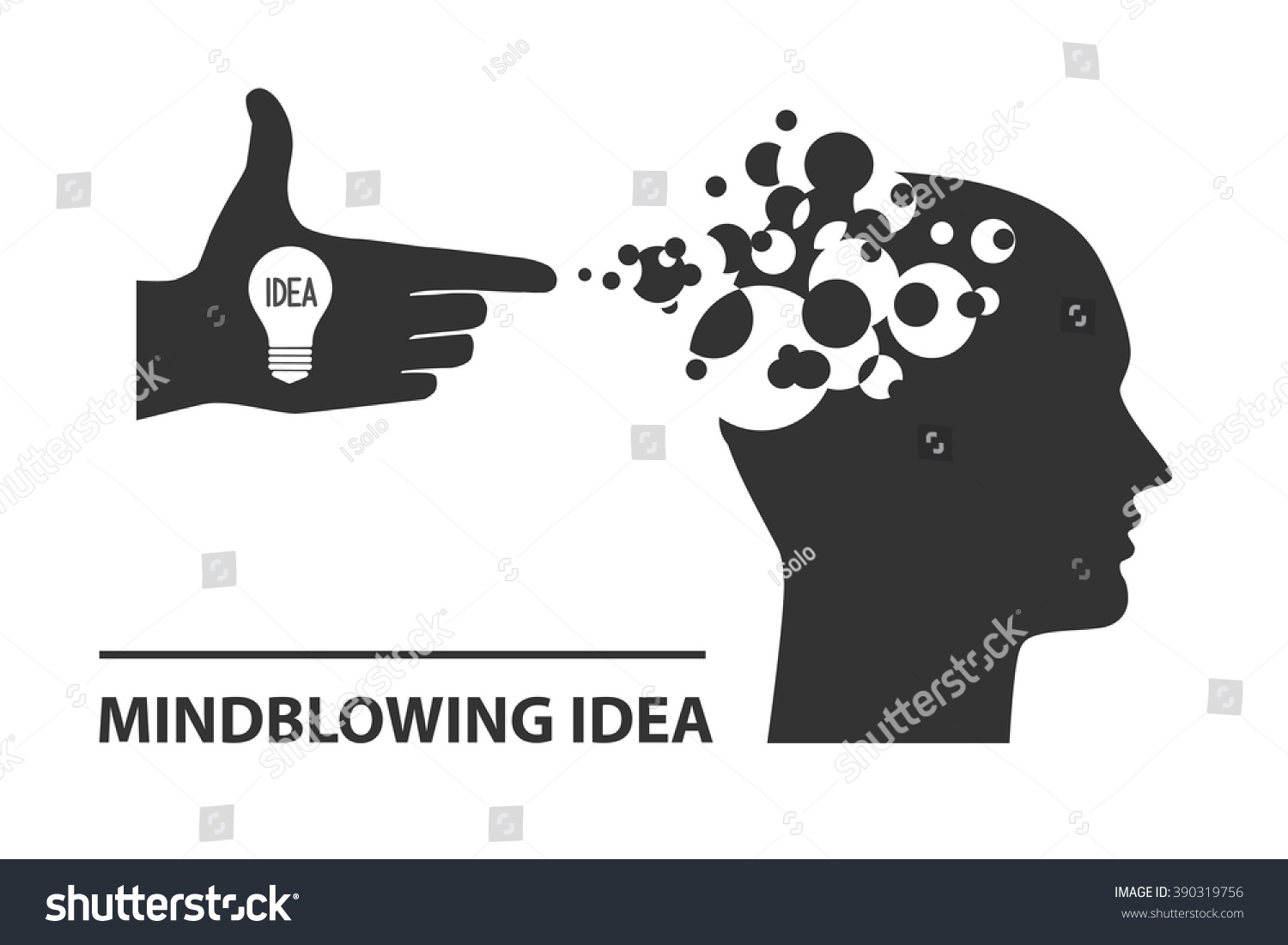 Mind-Blowing Idea Conceptual Vector Illustration - Royalty Free Stock ...