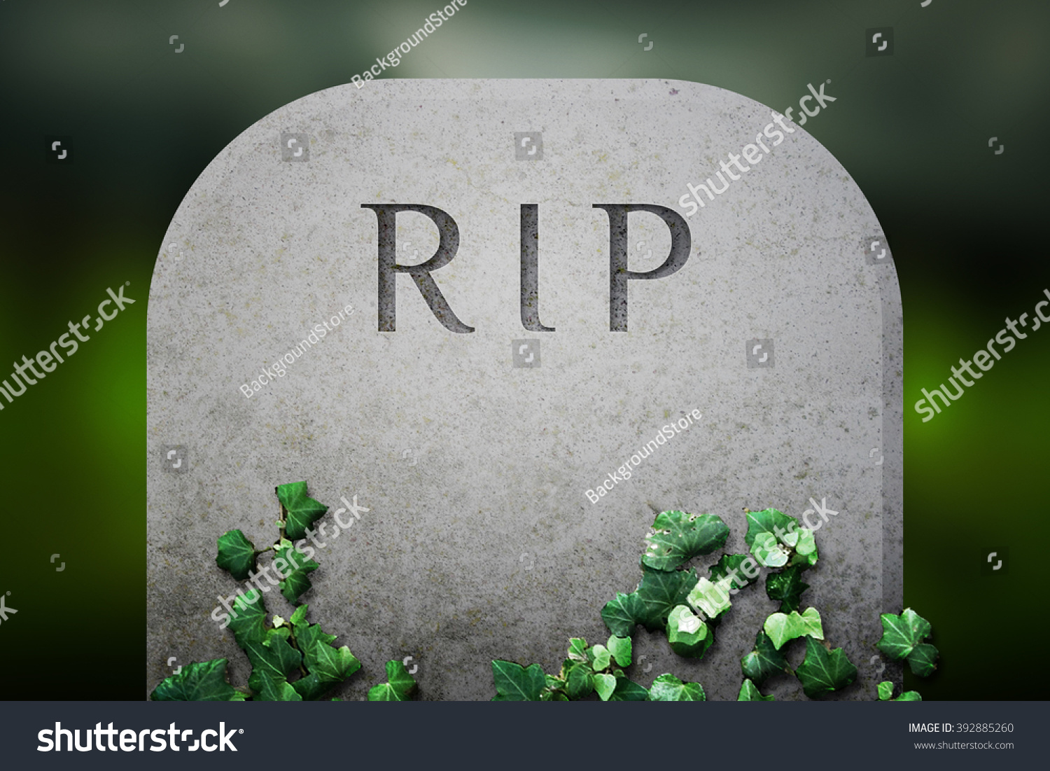 RIP on Grave Funeral Background #392885260