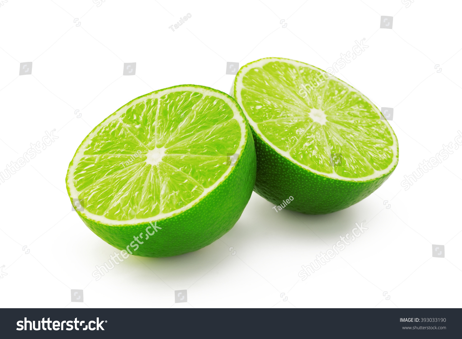 Lime slices isolated on white background #393033190